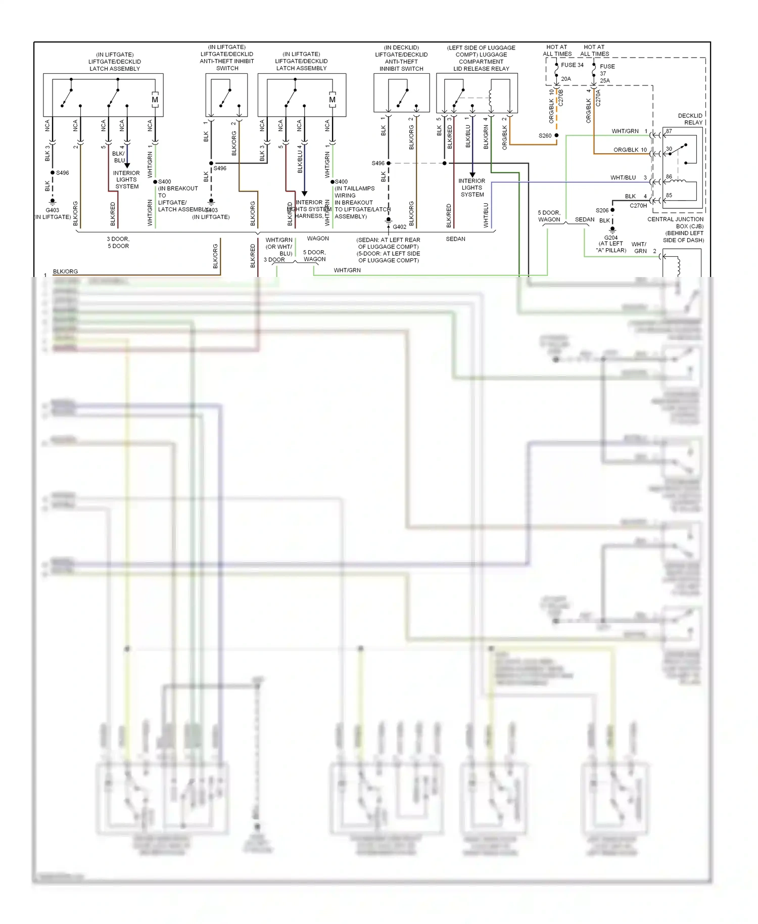 Ford Focus I facelift (2001-2007) reset+ wiring diagram  (1 of 2)