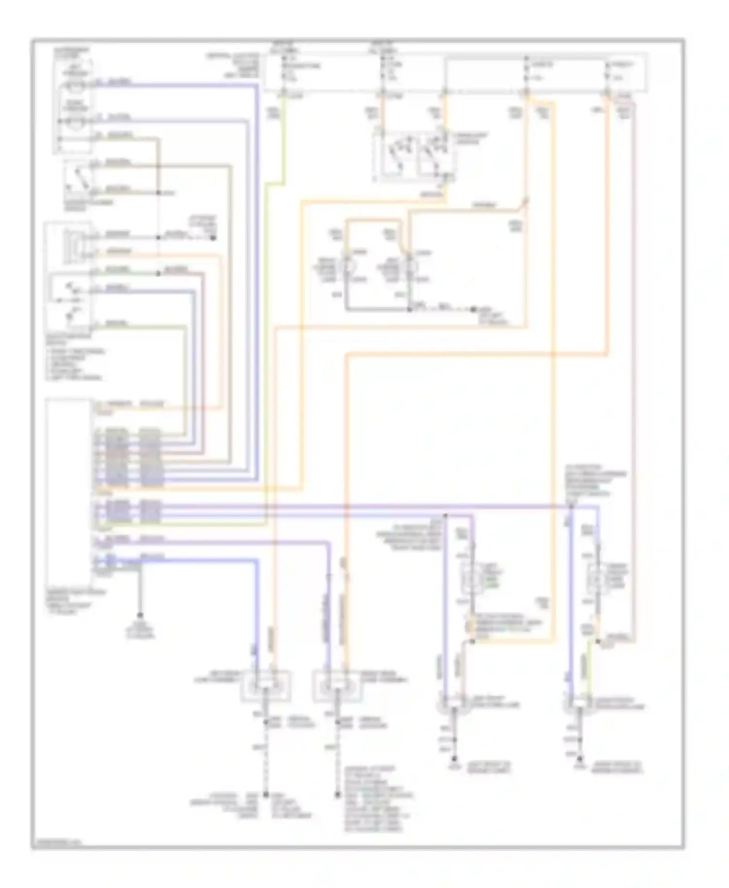 Wiring diagram right rear lamp assembly for Ford Focus I facelift (2001-2007) (2 of 3)