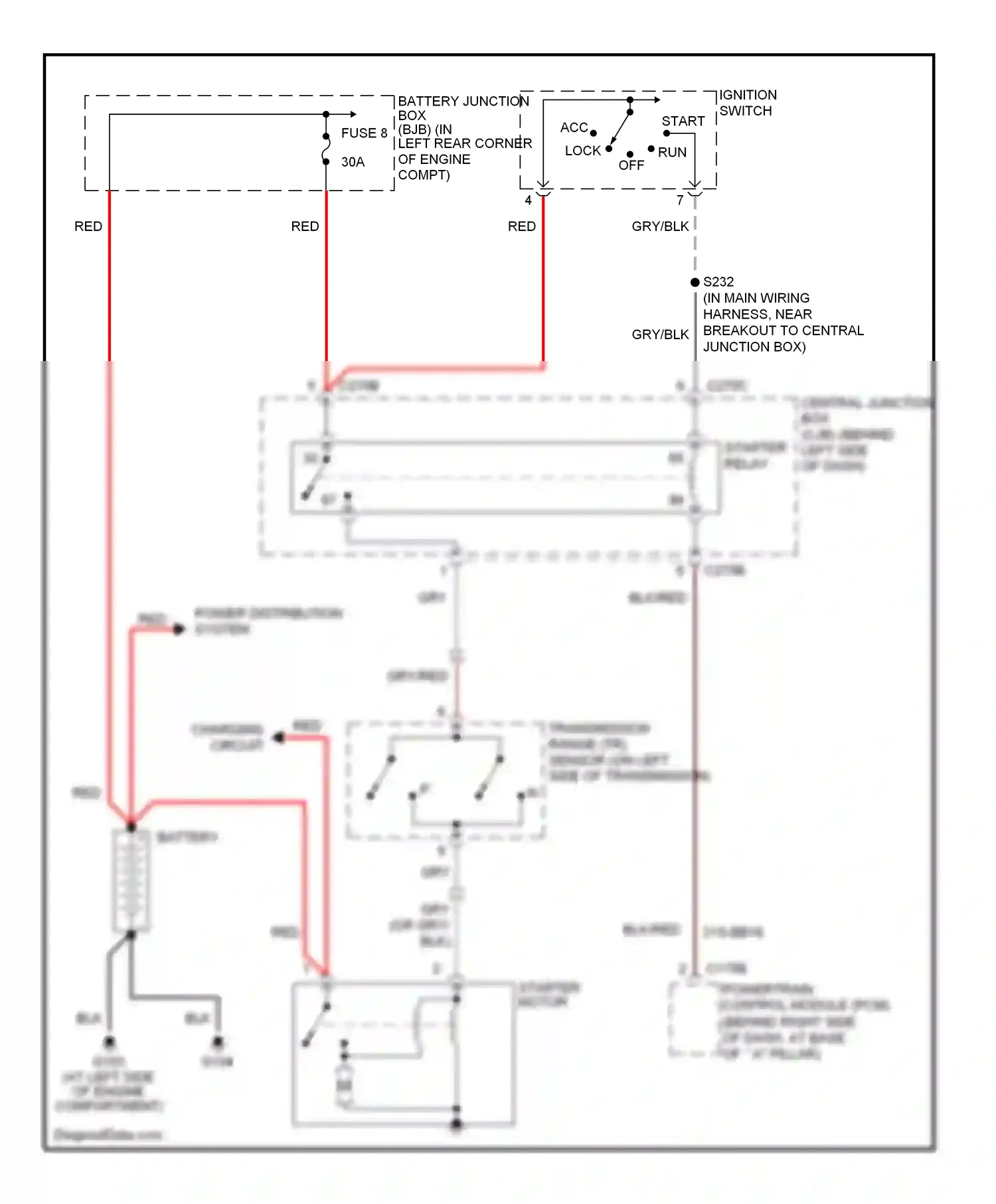 Wiring diagram run for Ford Focus I facelift (2001-2007) (7 of 9)