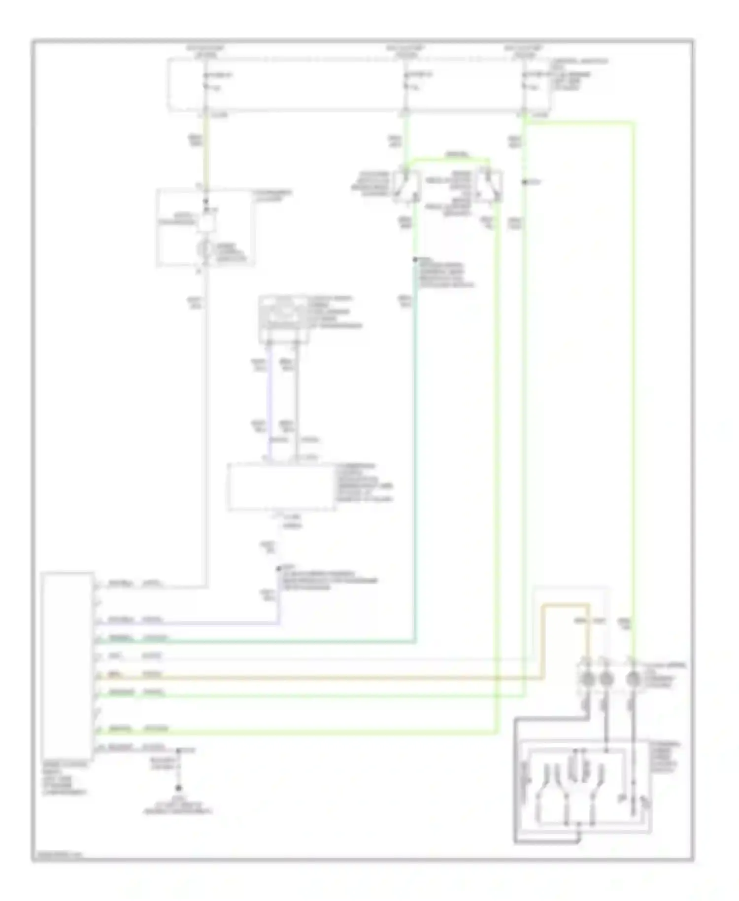 Wiring diagram steering wheel/ speed control switch for Ford Focus I facelift (2001-2007) (1 of 2)