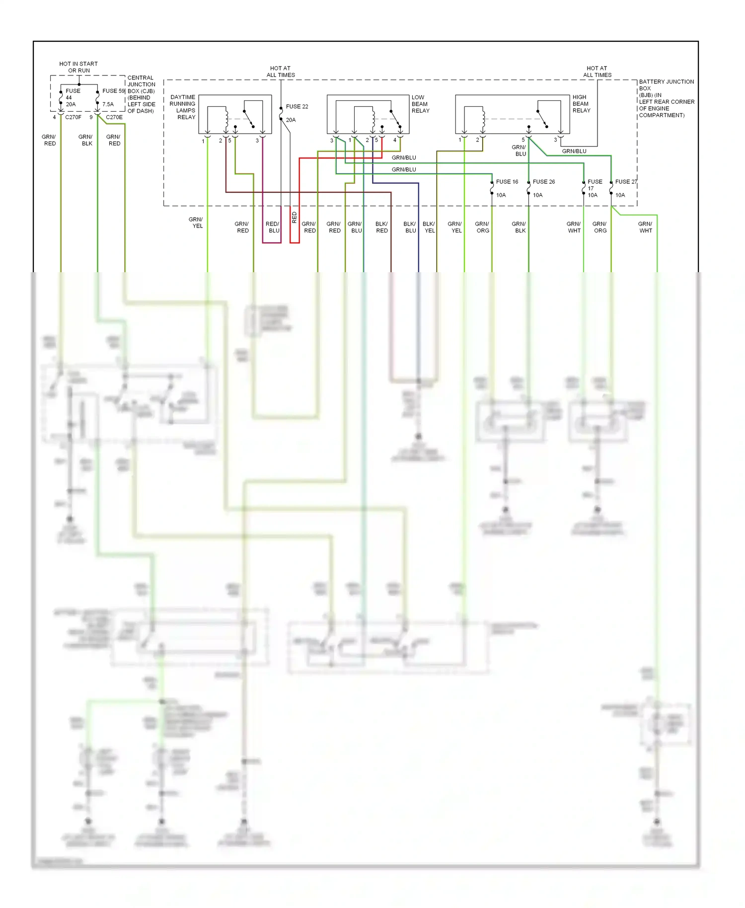 Wiring diagram wht for Ford Focus I facelift (2001-2007) (14 of 38)