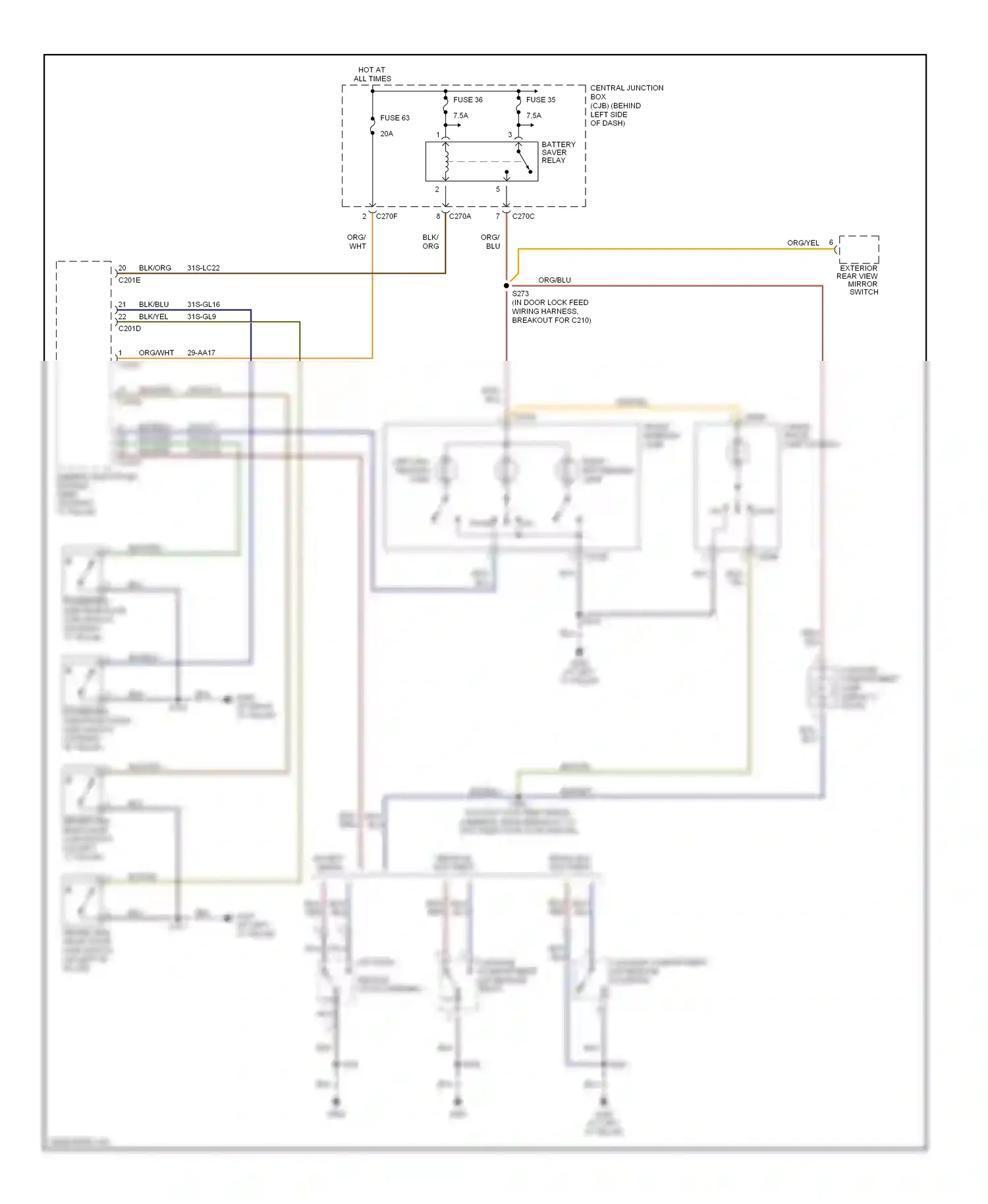 Wiring diagram wht for Ford Focus I facelift (2001-2007) (11 of 38)