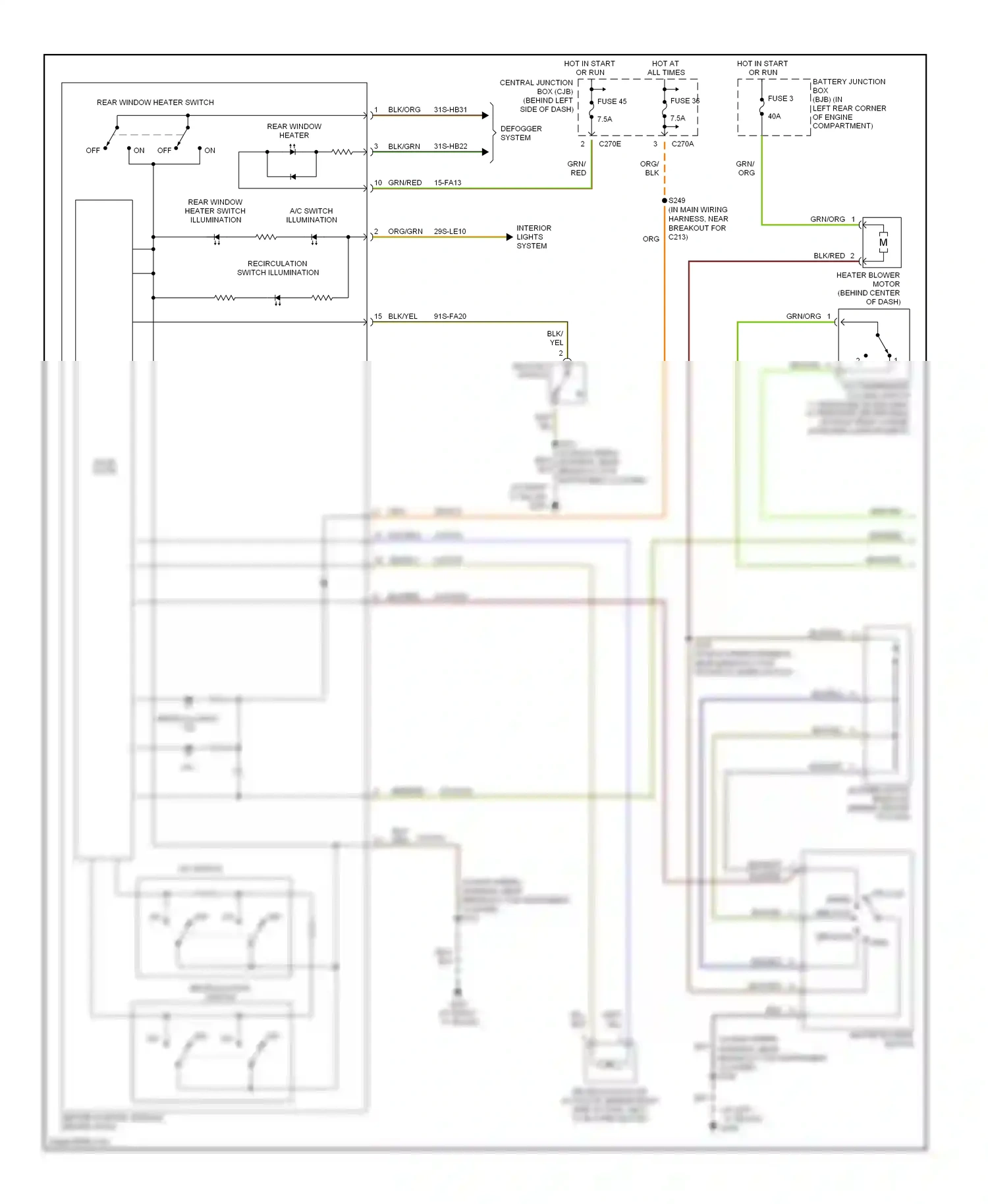 Wiring diagram wht/blu for Ford Focus I facelift (2001-2007) (7 of 15)
