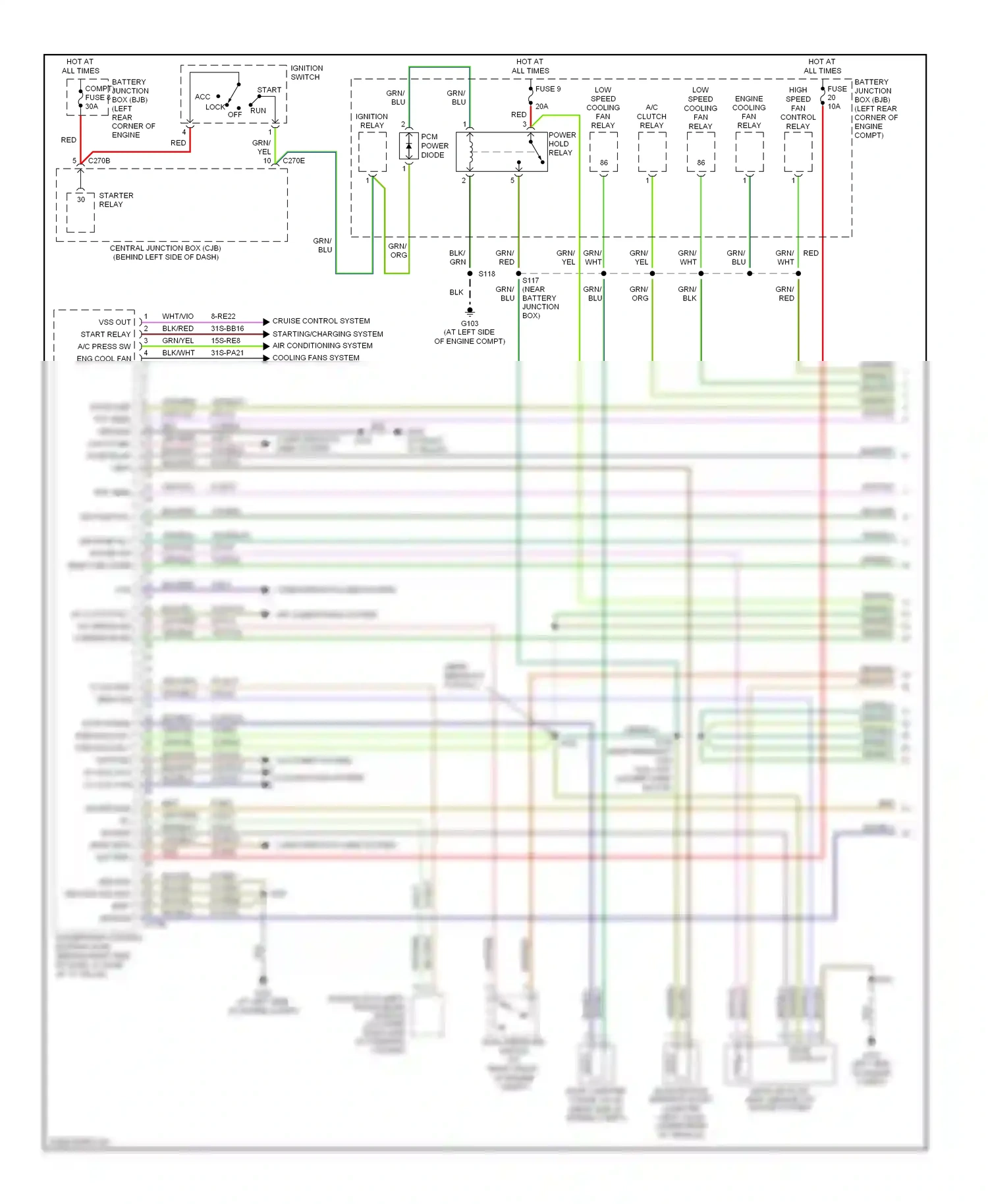 Wiring diagram wht/grn for Ford Focus I facelift (2001-2007) (9 of 18)