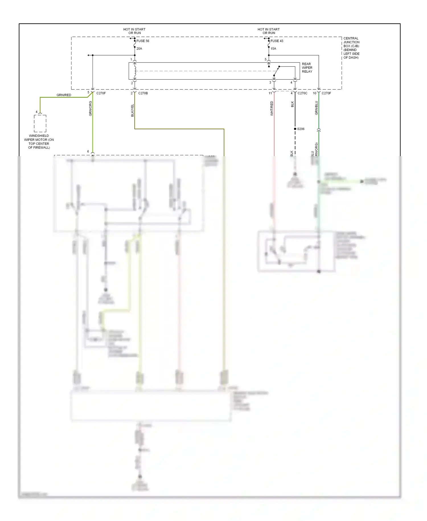 Wiring diagram wht/red for Ford Focus I facelift (2001-2007) (12 of 13)