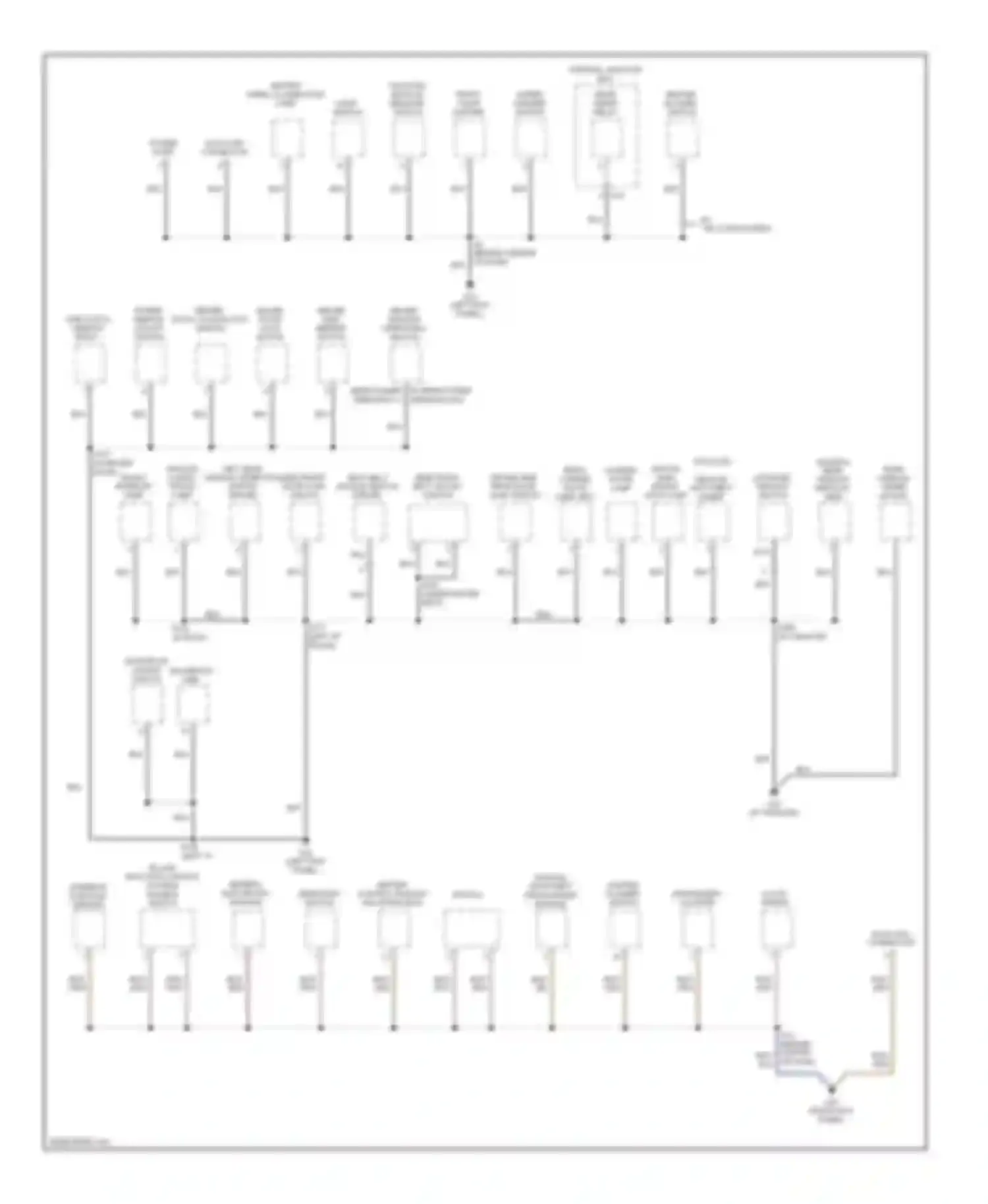 Focus Ford I (1998-2004): Ground distribution circuit (2 of 3)