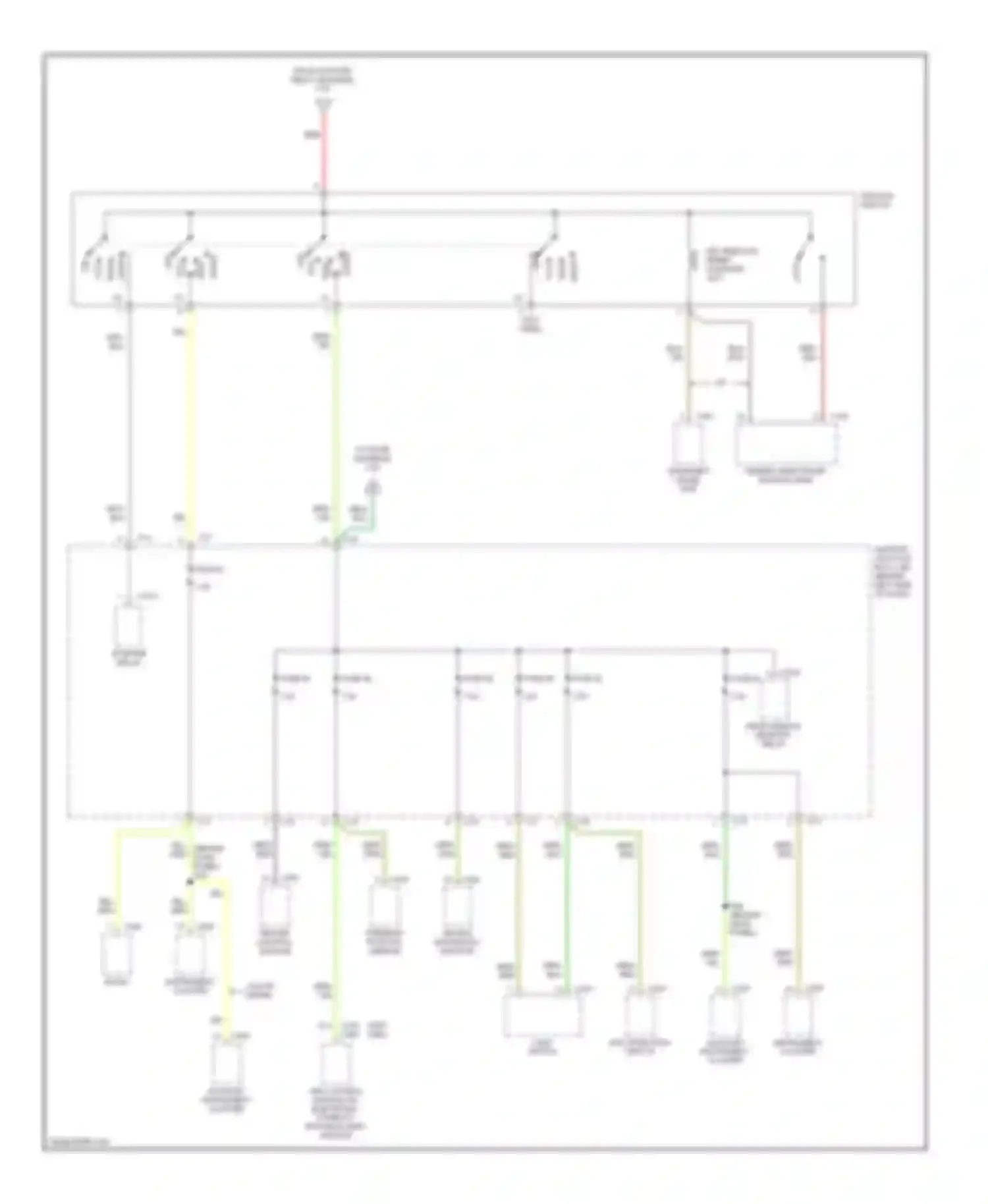 Focus Ford I (1998-2004): Power distribution circuit (2 of 4)