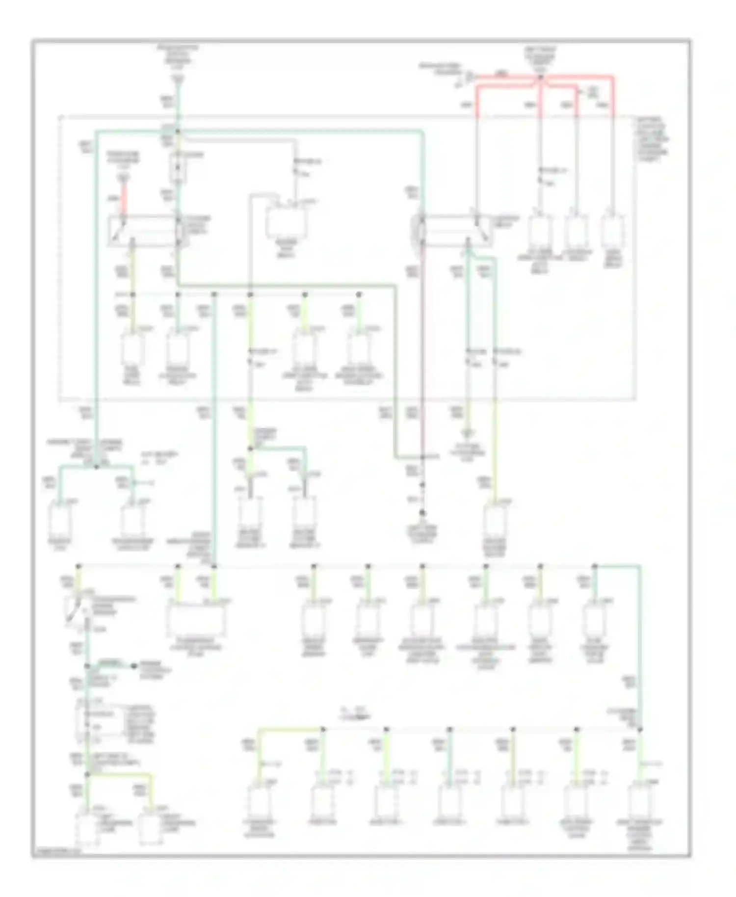 Focus Ford I (1998-2004): Power distribution circuit (3 of 4)