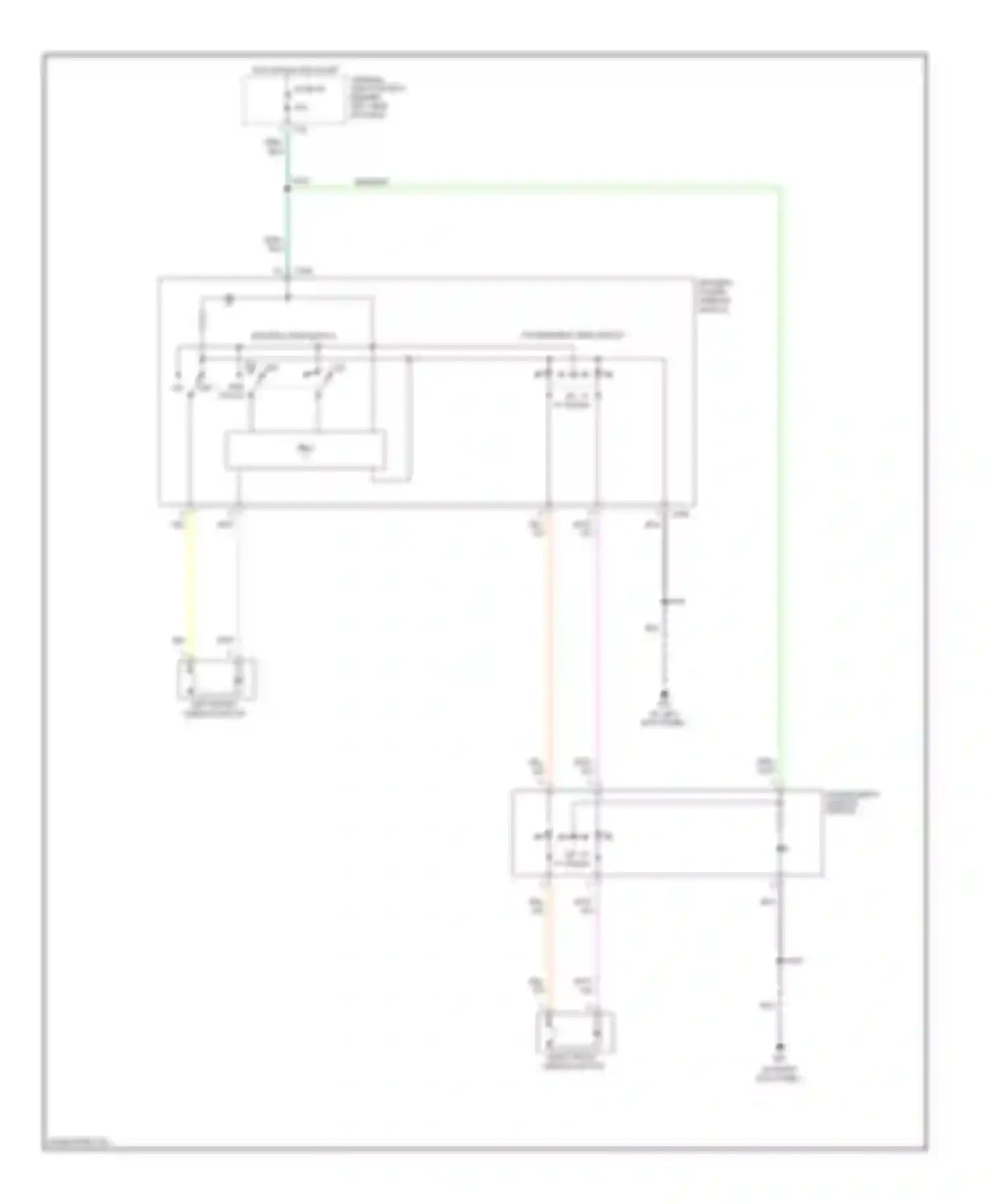 Focus Ford I (1998-2004): Power window circuit, without rear power windows