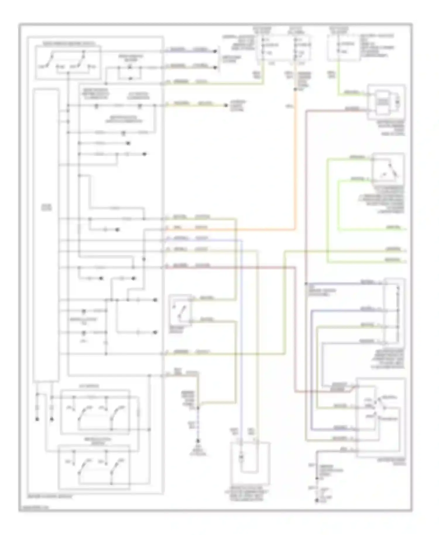Wiring diagram a/c switch for Ford Focus I (1998-2004) (1 of 2)