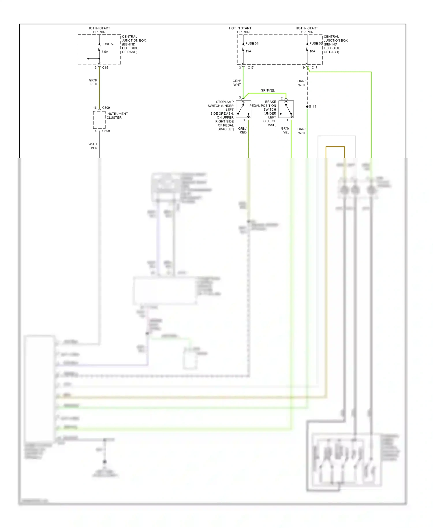 Ford Focus I (1998-2004) (behind dash panel) wiring diagram  (2 of 9)