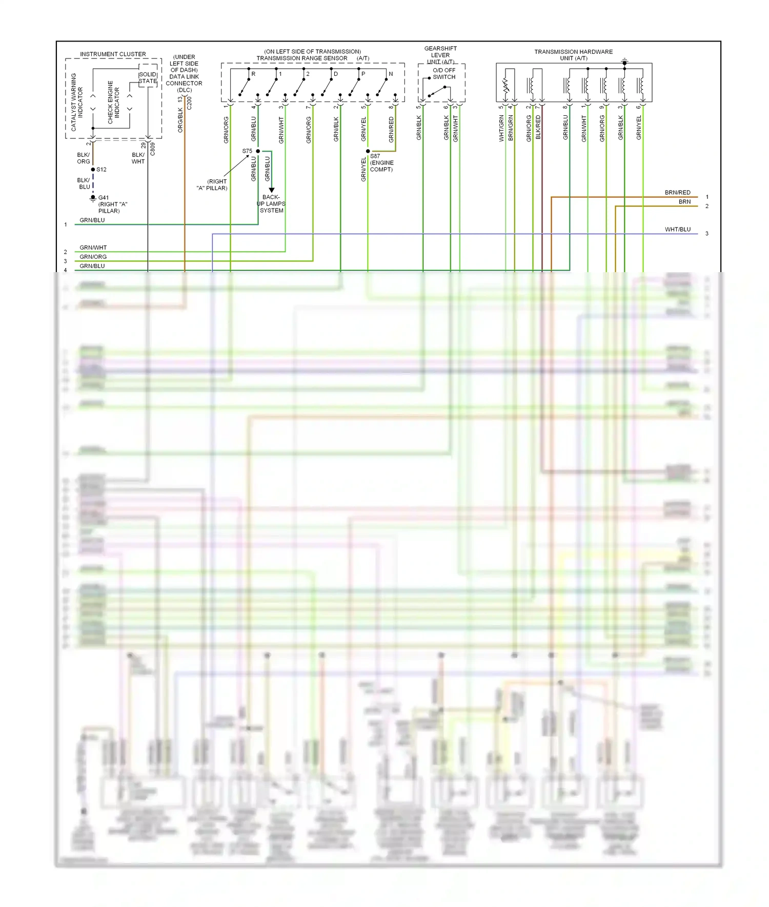 Wiring diagram brn/blu for Ford Focus I (1998-2004) (5 of 7)