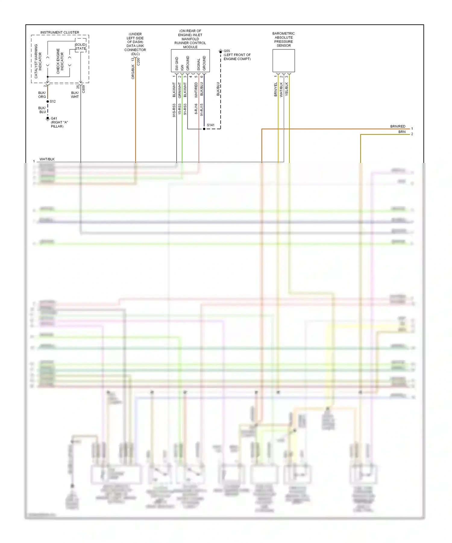 Wiring diagram brn/blu for Ford Focus I (1998-2004) (7 of 7)