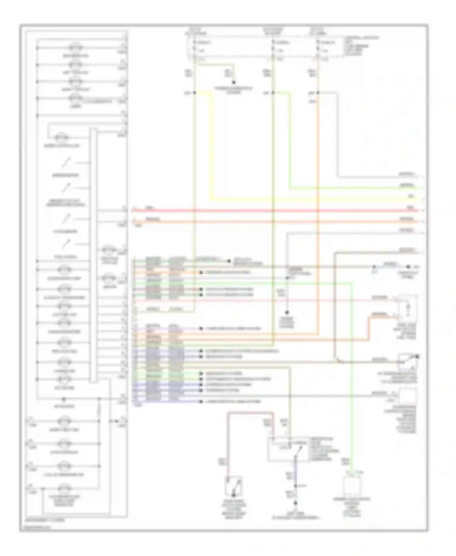 Wiring diagram catalyst warning ind for Ford Focus I (1998-2004) (1 of 2)