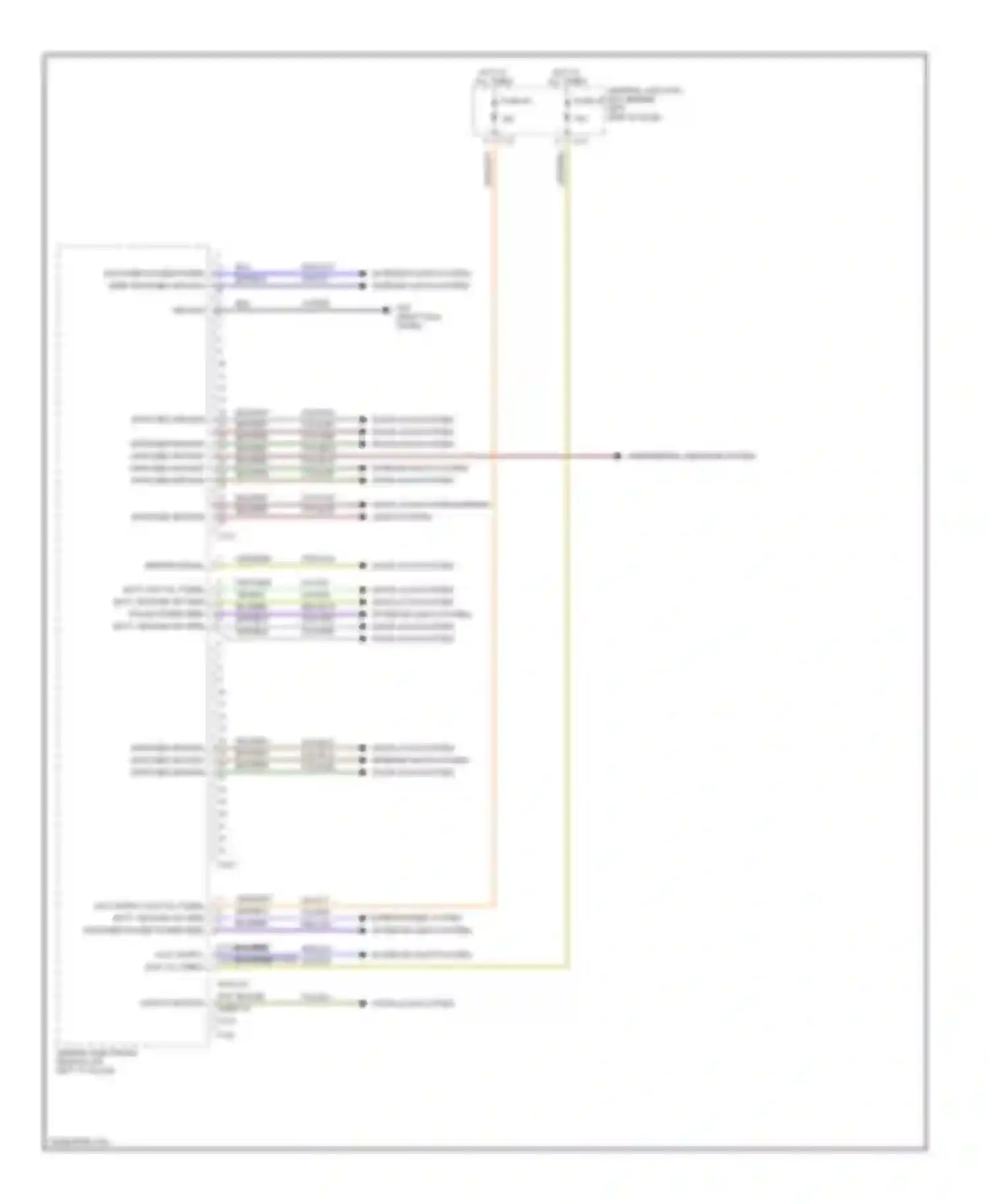 Wiring diagram door locks system for Ford Focus I (1998-2004) (1 of 2)