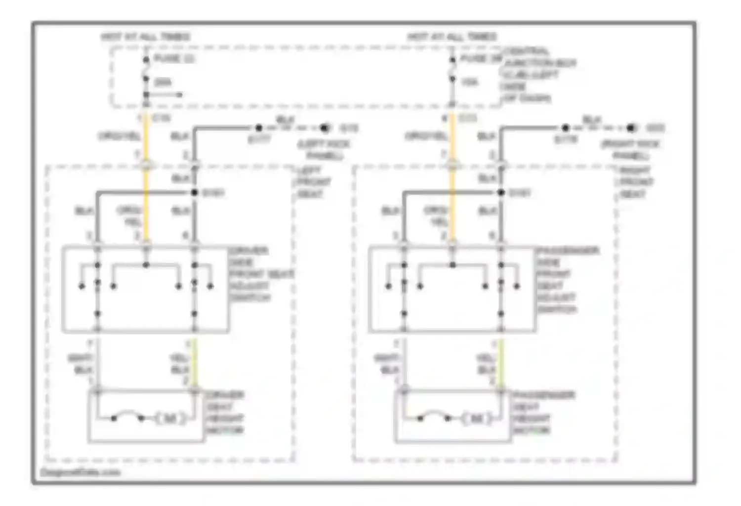Wiring diagram fuse 39 for Ford Focus I (1998-2004) (1 of 1)