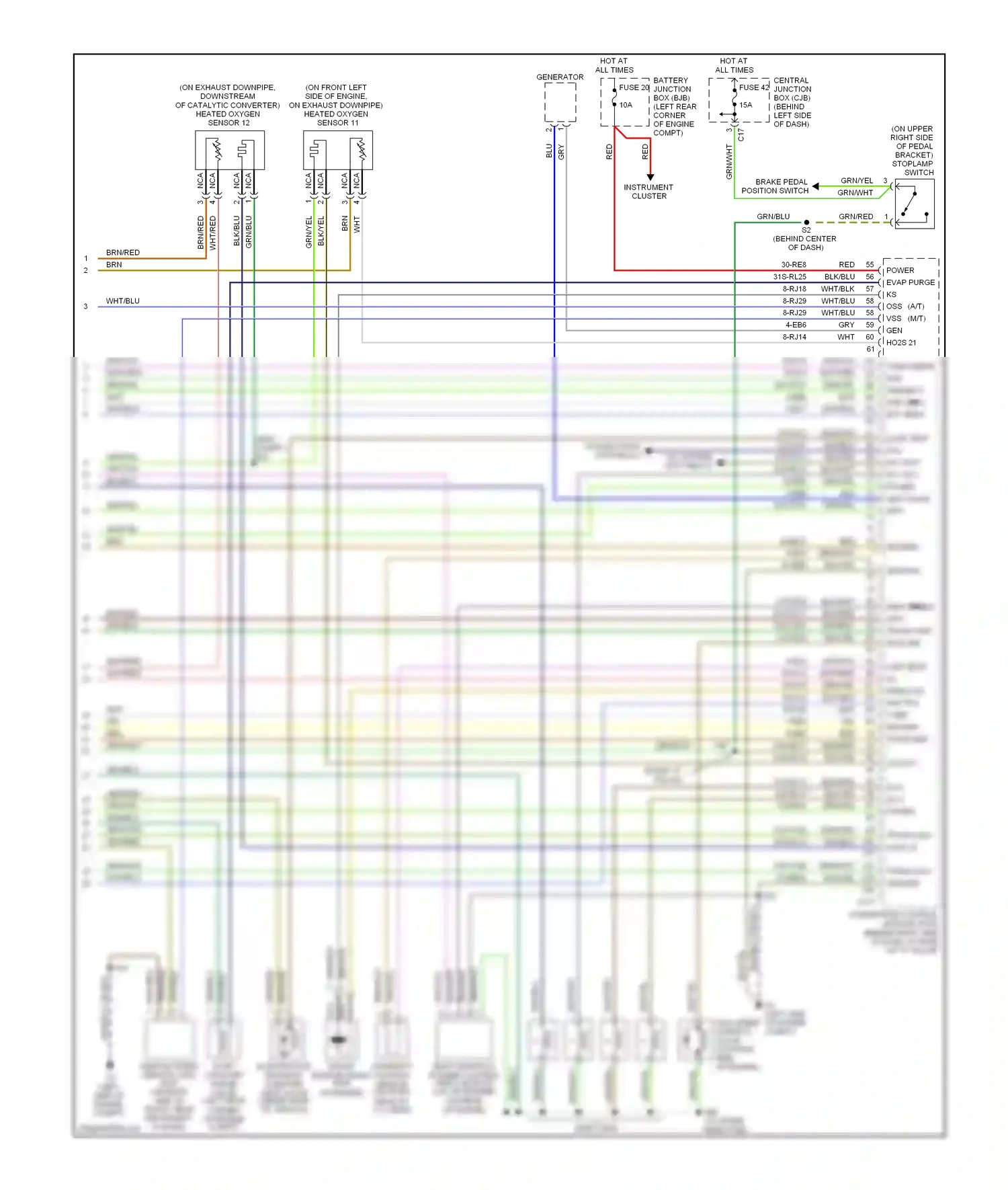 Ford Focus I (1998-2004) generator wiring diagram  (3 of 4)