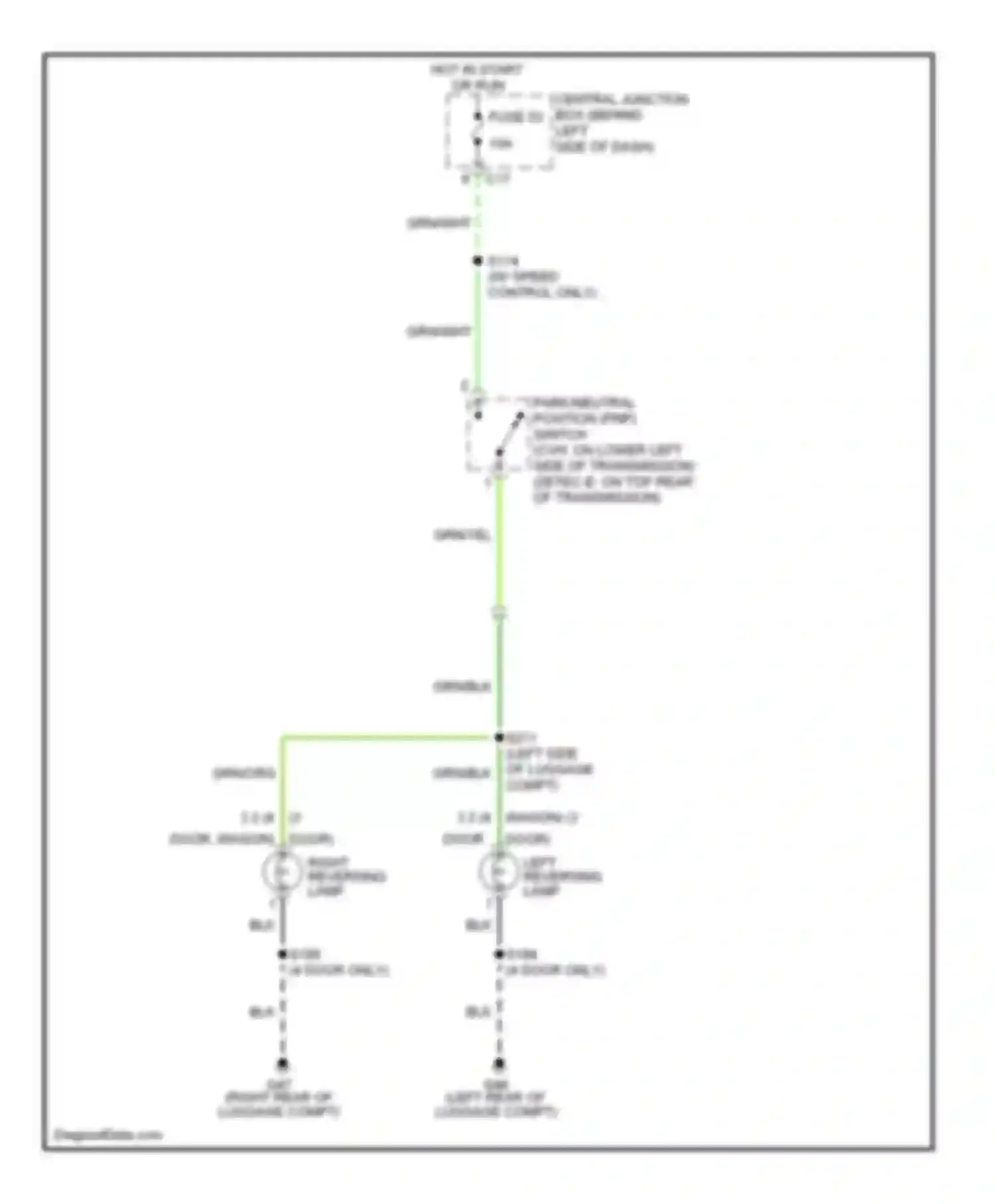 Wiring diagram grn/org for Ford Focus I (1998-2004) (12 of 23)