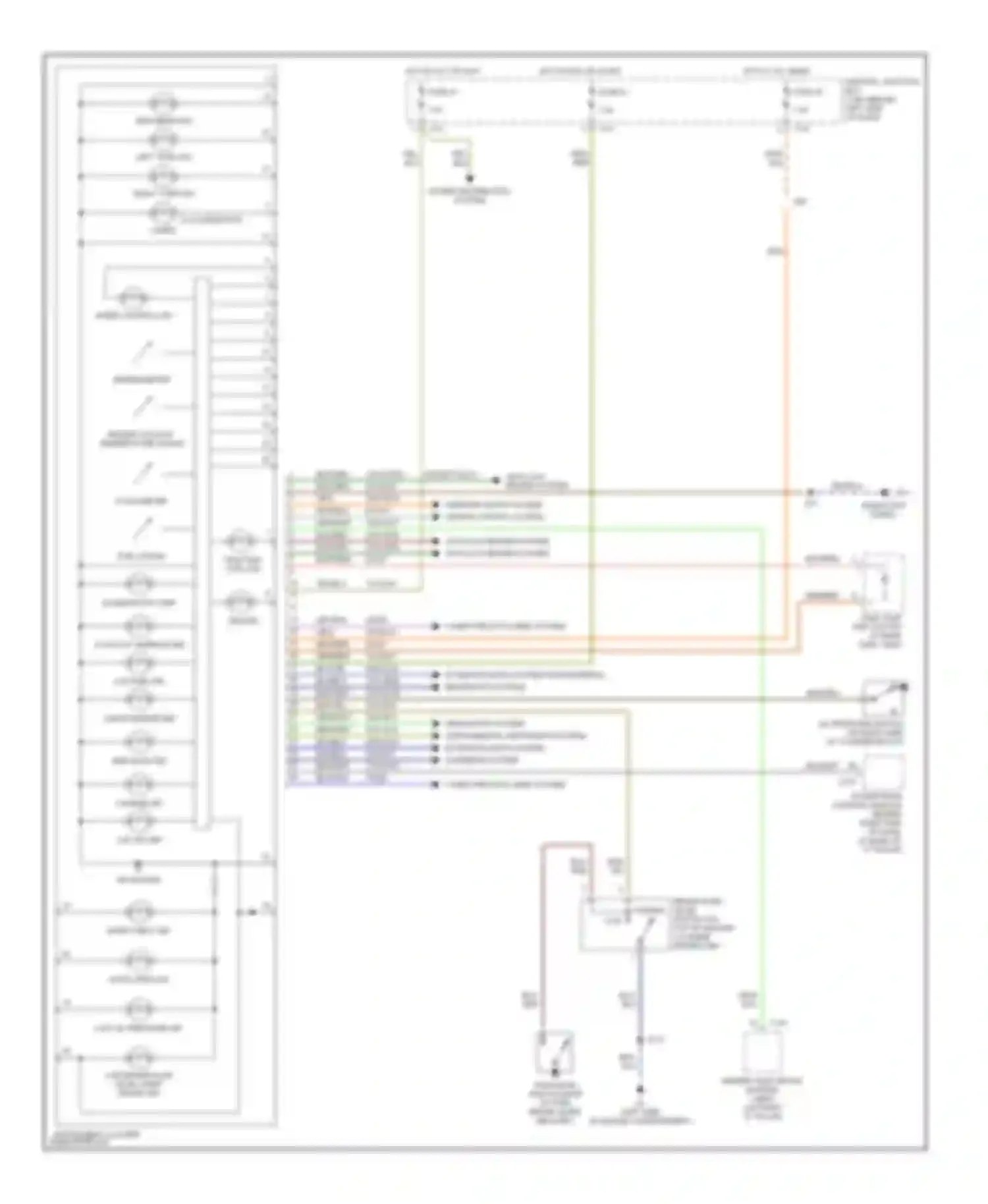 Wiring diagram interior lights system cruise control system for Ford Focus I (1998-2004) (1 of 1)