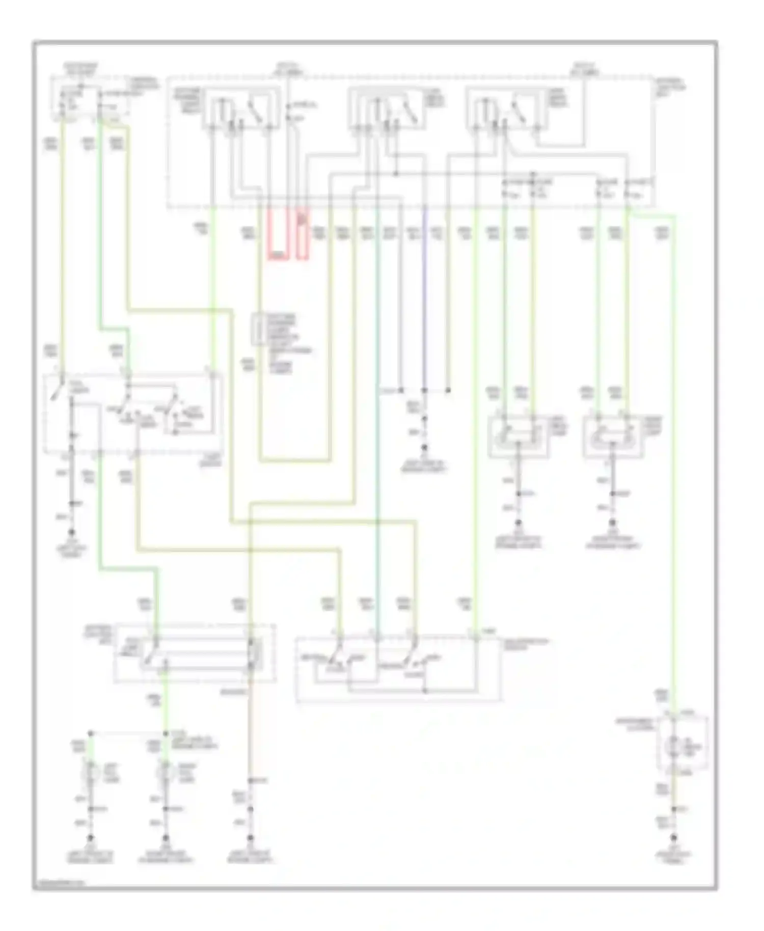 Wiring diagram left fog lamp for Ford Focus I (1998-2004) (1 of 2)