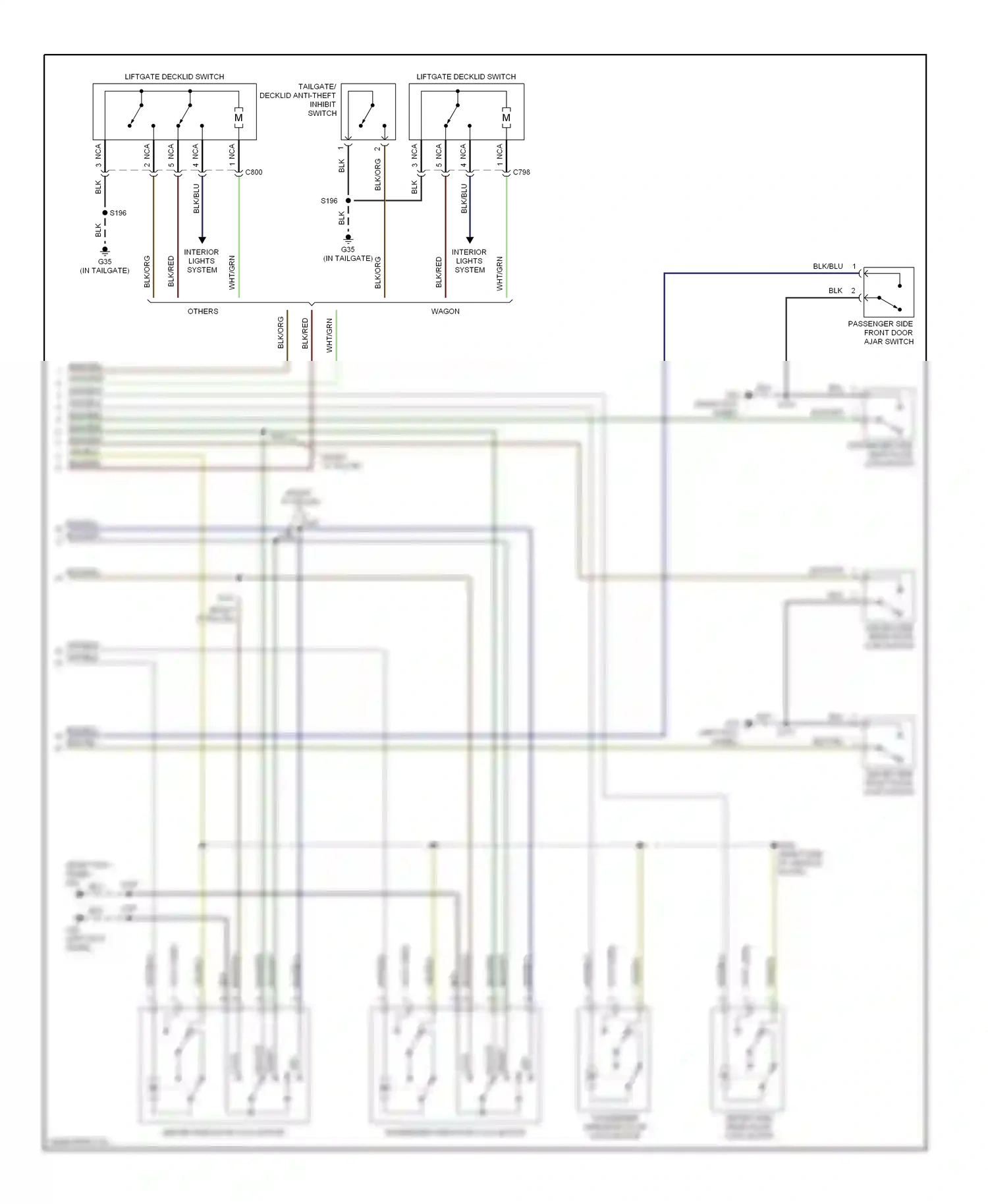 Ford Focus I (1998-2004) (left kick panel) wiring diagram  (4 of 20)