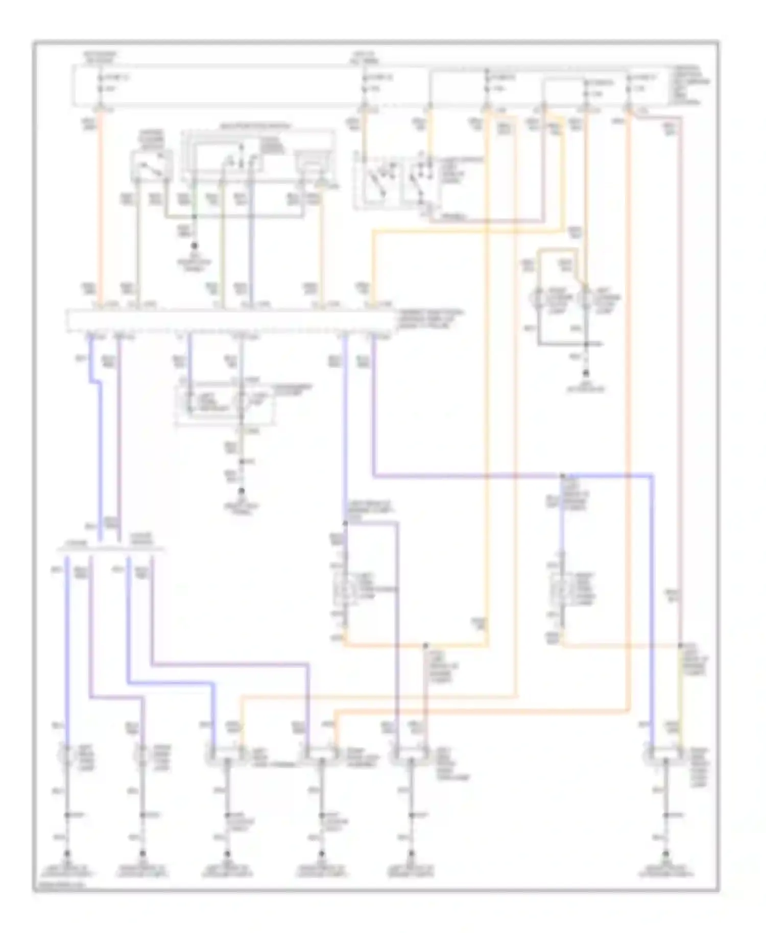 Wiring diagram left rear turn lamp for Ford Focus I (1998-2004) (1 of 2)