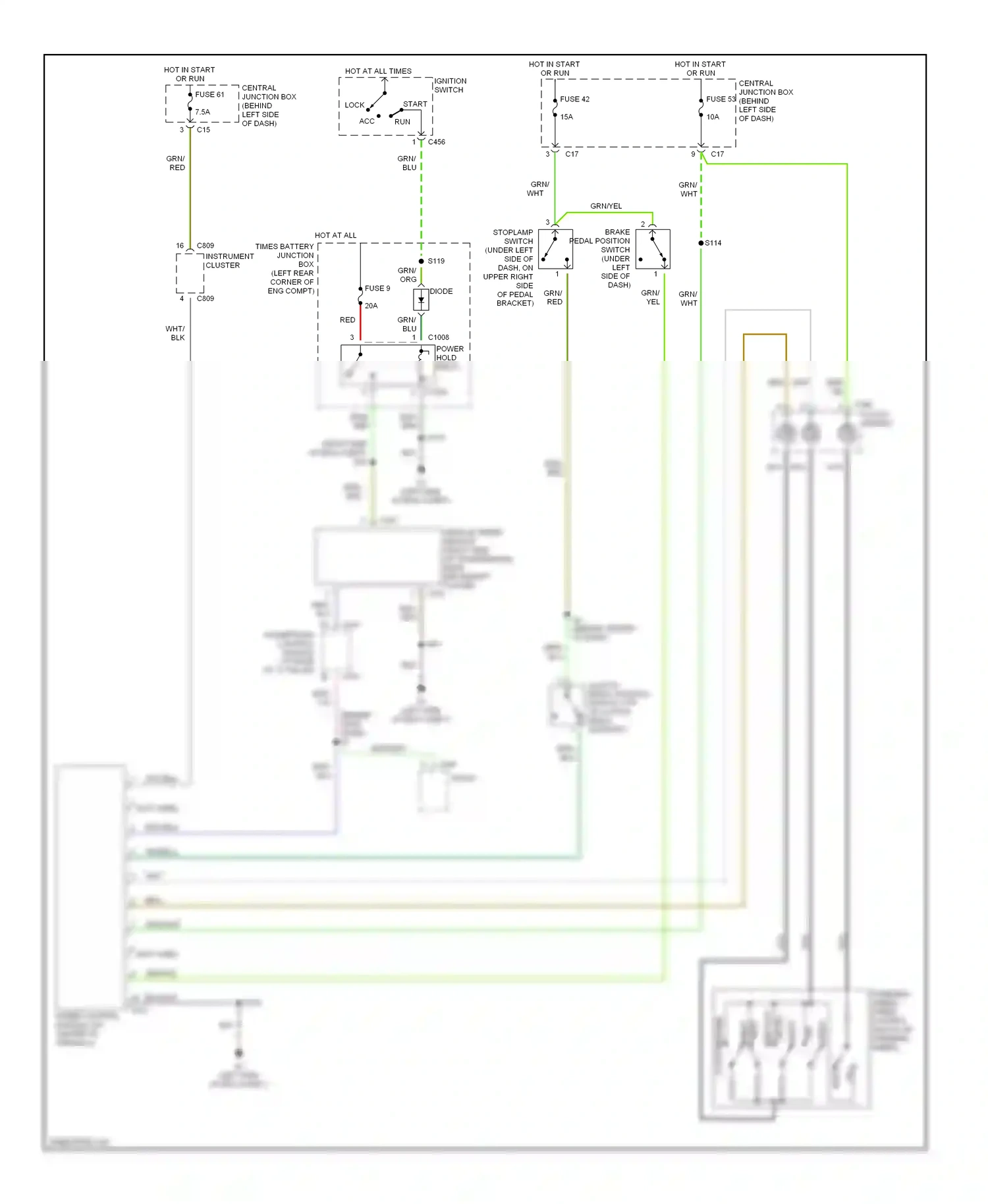 Ford Focus I (1998-2004) lock wiring diagram  (1 of 10)