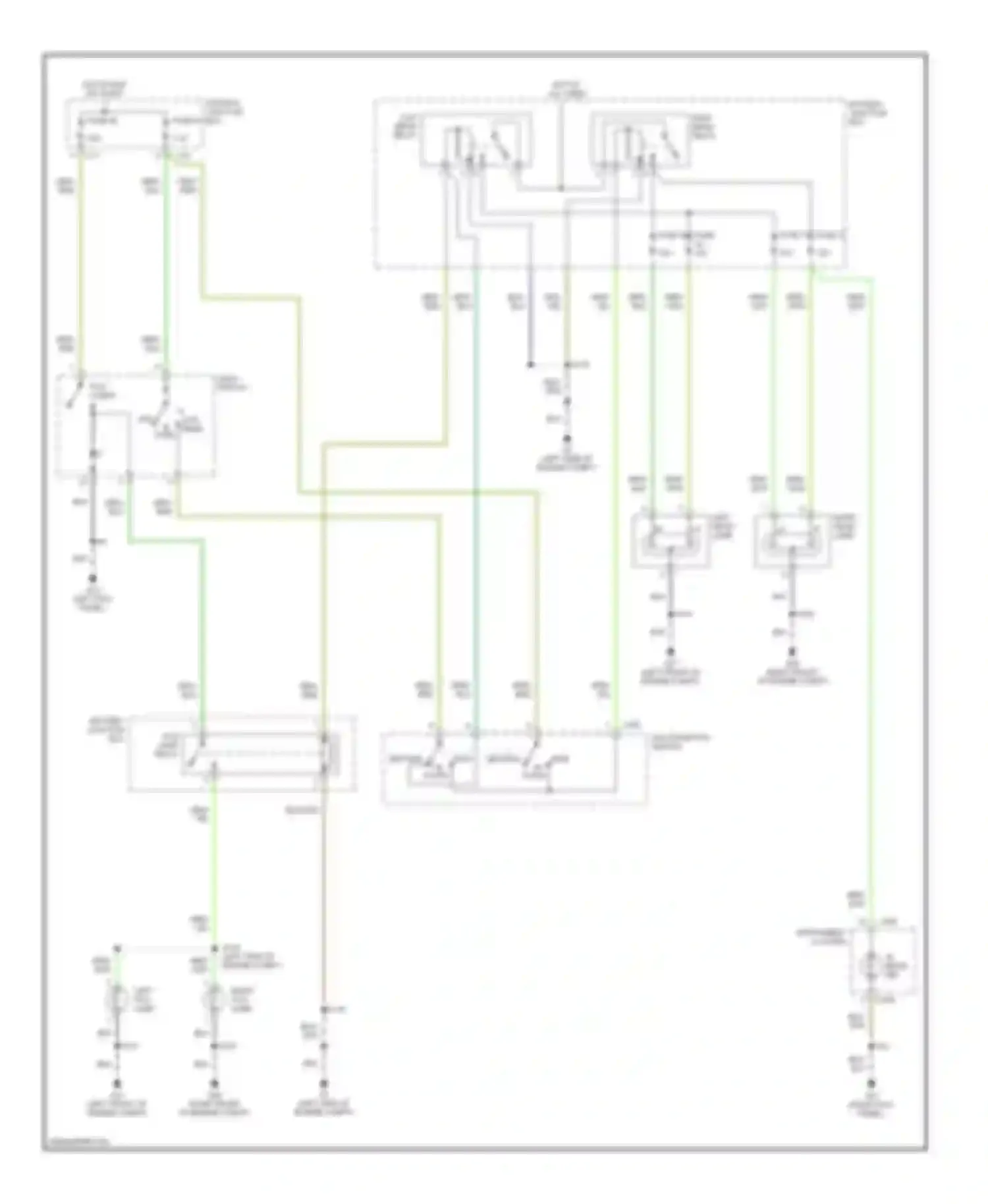 Wiring diagram low beam for Ford Focus I (1998-2004) (2 of 2)