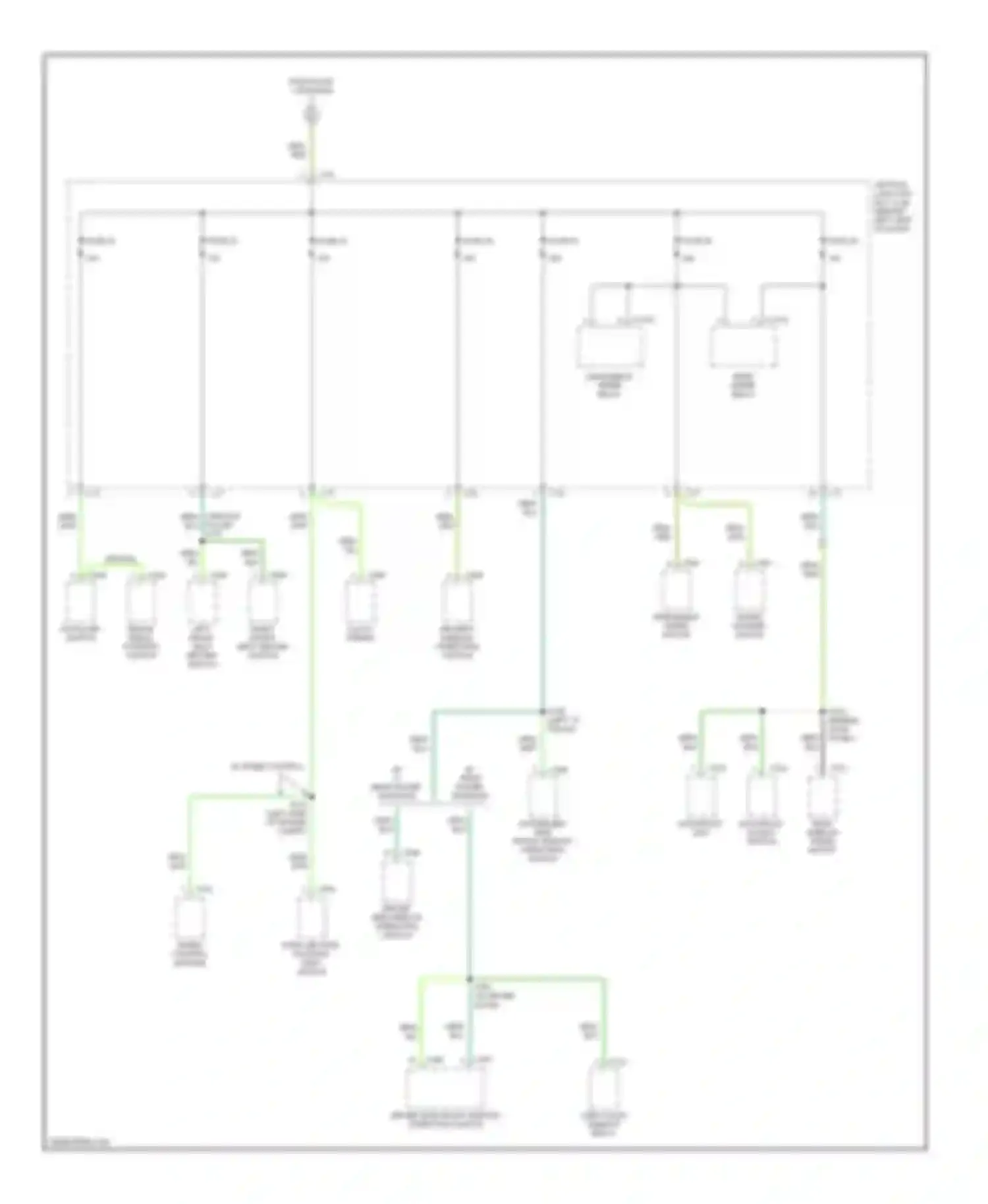 Wiring diagram w/ rear power windows for Ford Focus I (1998-2004) (1 of 1)