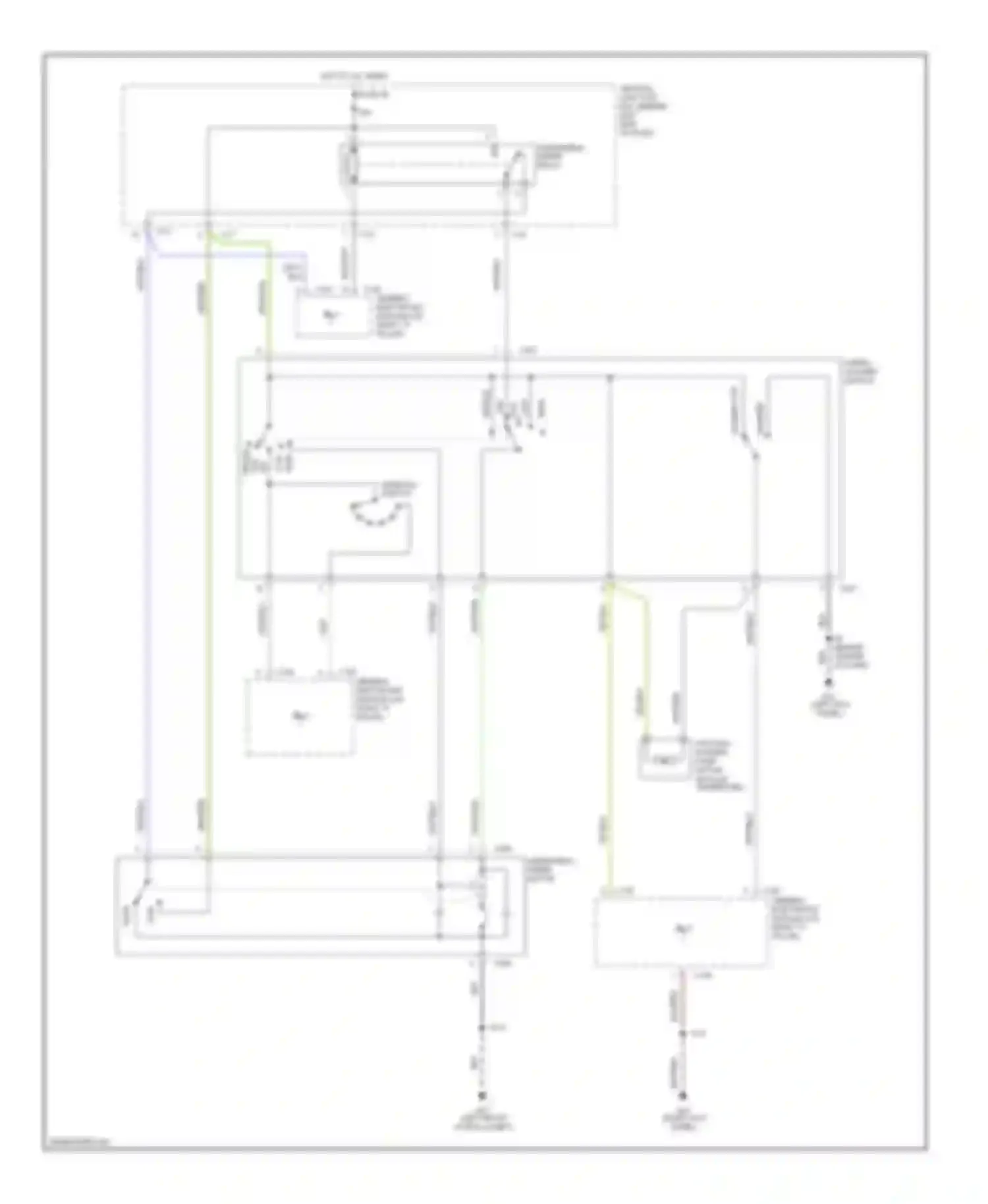 Wiring diagram windshield wiper relay for Ford Focus I (1998-2004) (1 of 2)