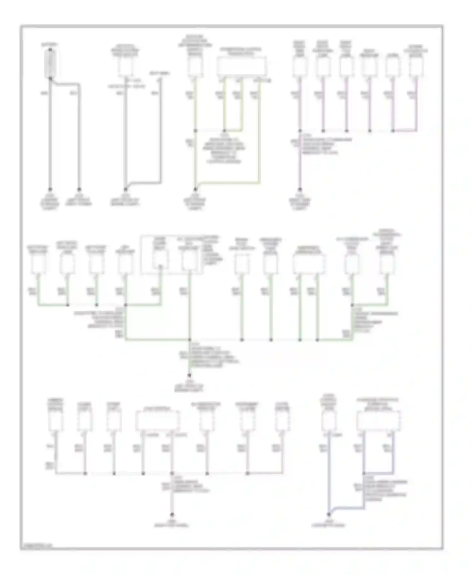 Focus Ford II facelift (2007-2011): Ground distribution circuit (1 of 3)