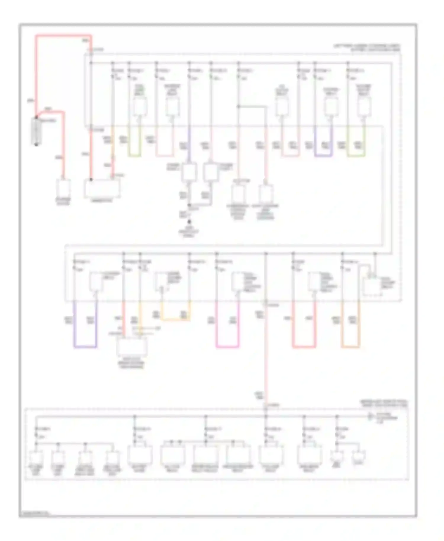 Focus Ford II facelift (2007-2011): Power distribution circuit (1 of 3)