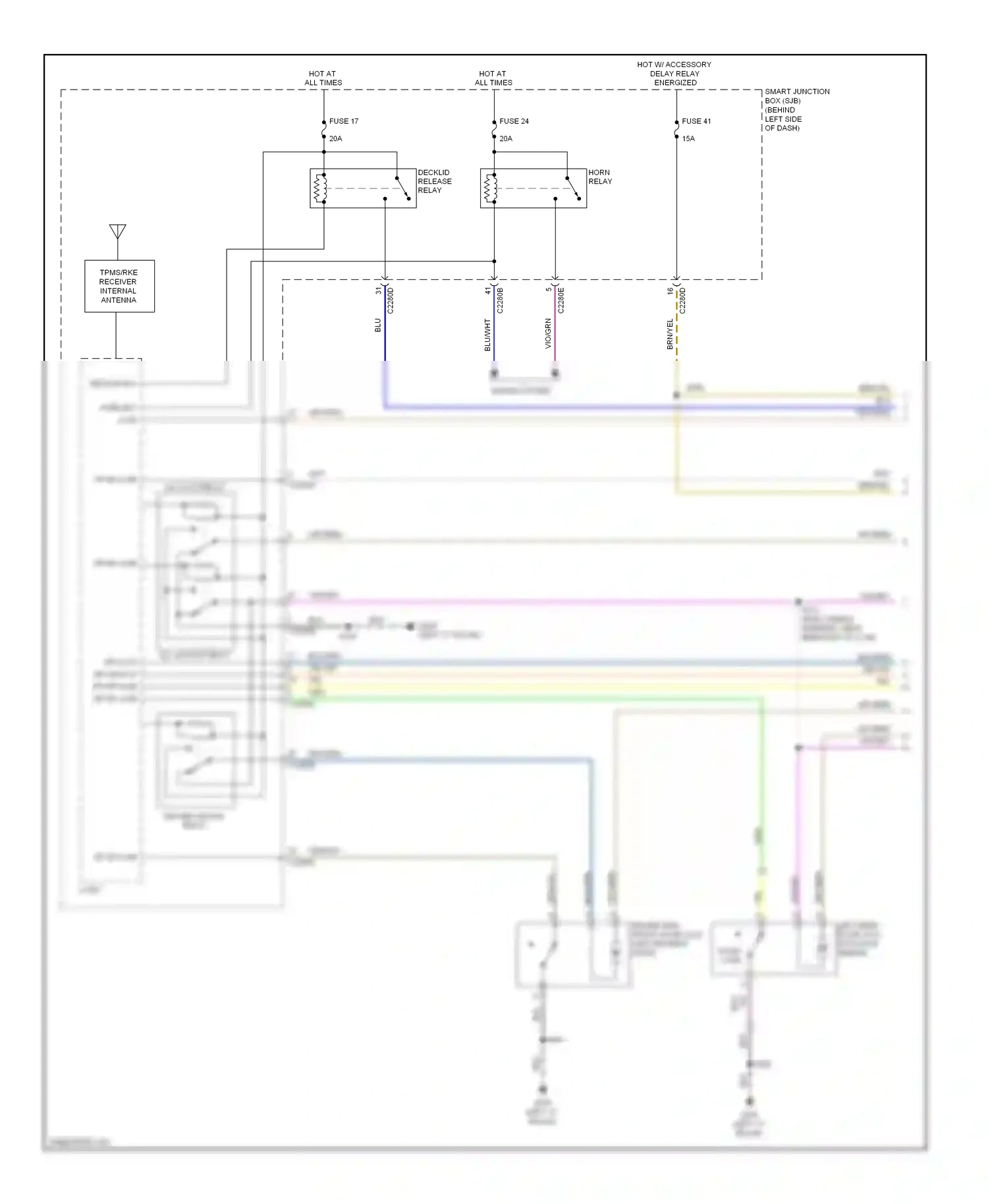 Wiring diagram blu for Ford Focus II facelift (2007-2011) (7 of 36)