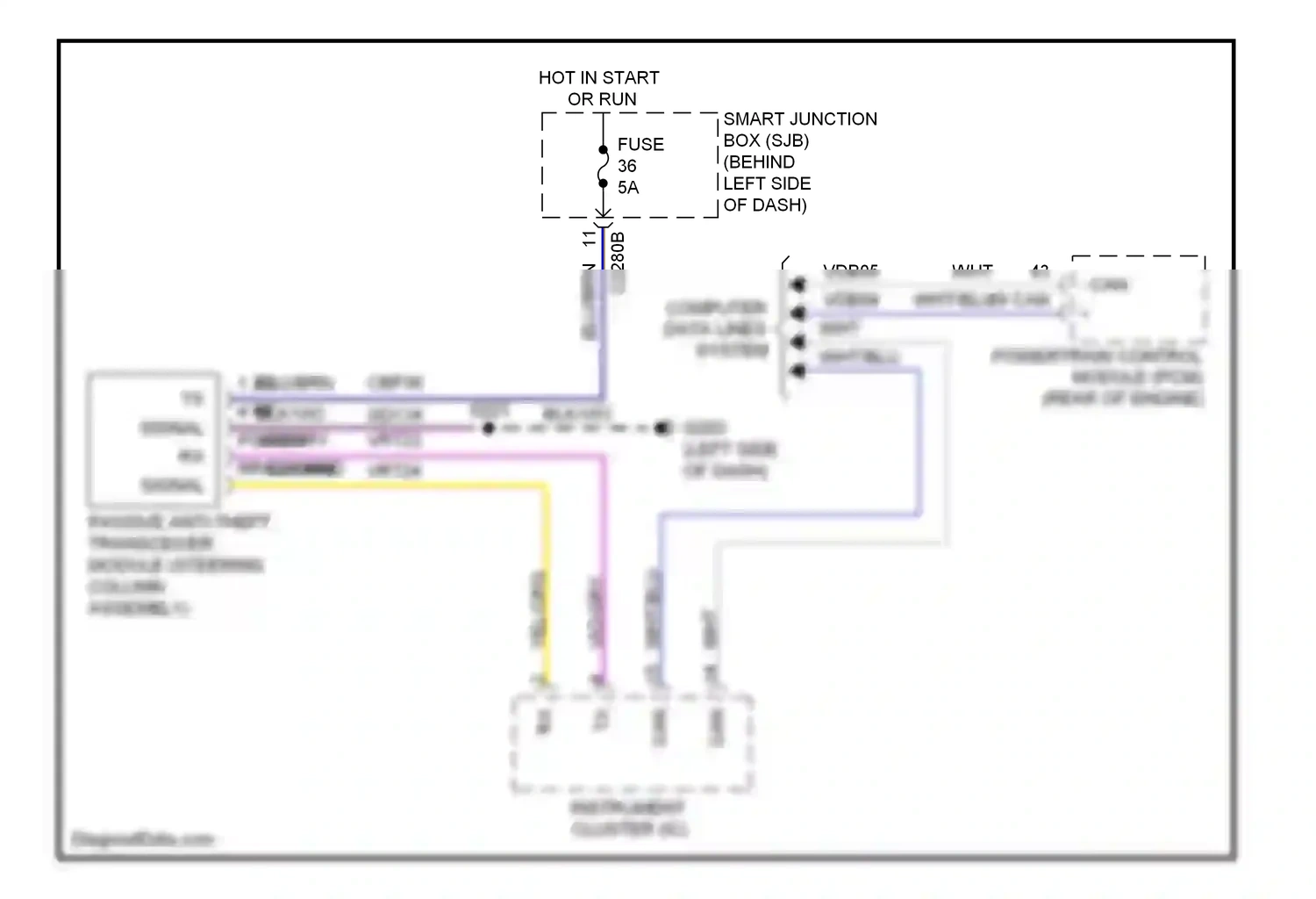 Wiring diagram blu/brn for Ford Focus II facelift (2007-2011) (3 of 9)
