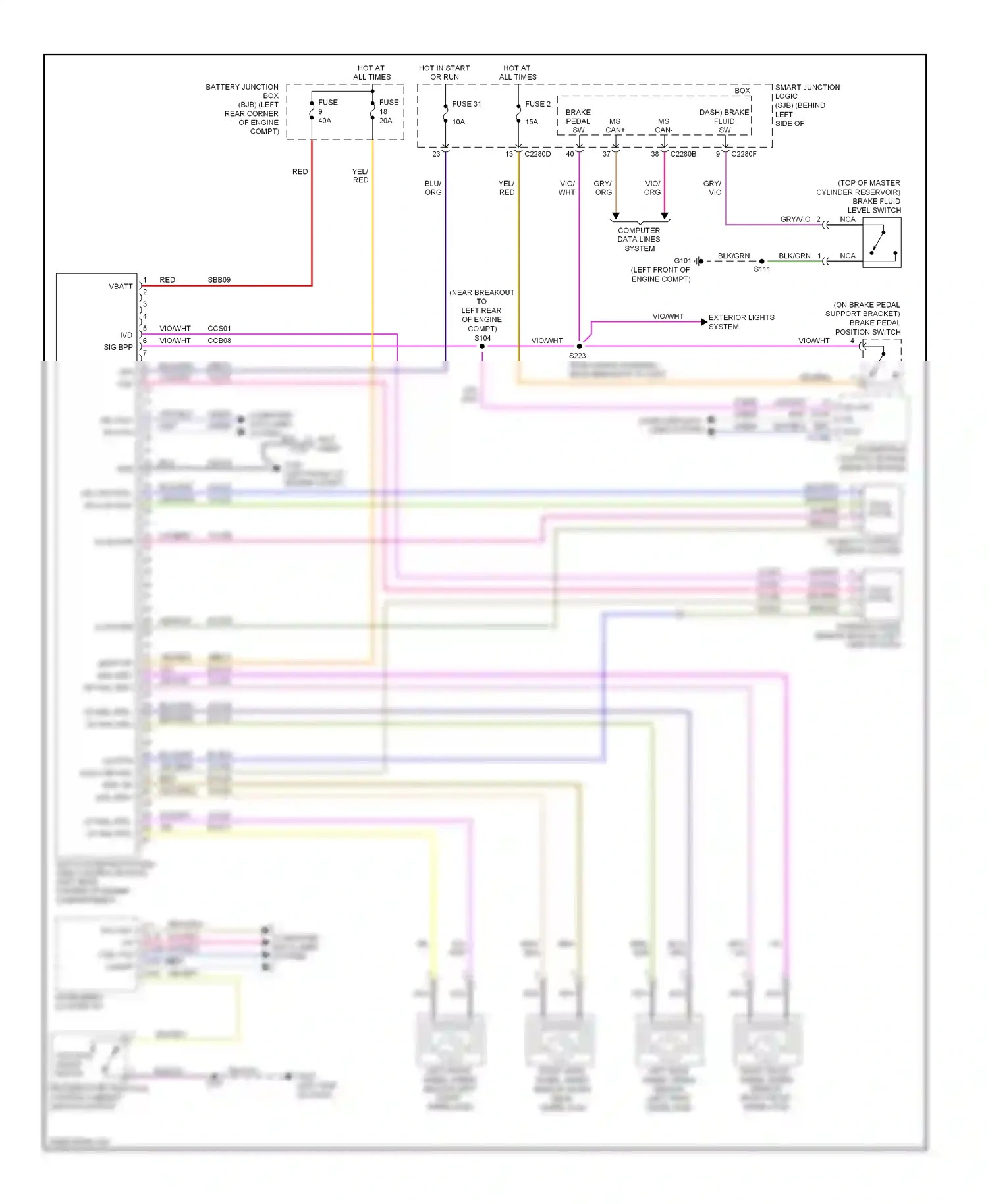Wiring diagram blu/wht for Ford Focus II facelift (2007-2011) (1 of 26)