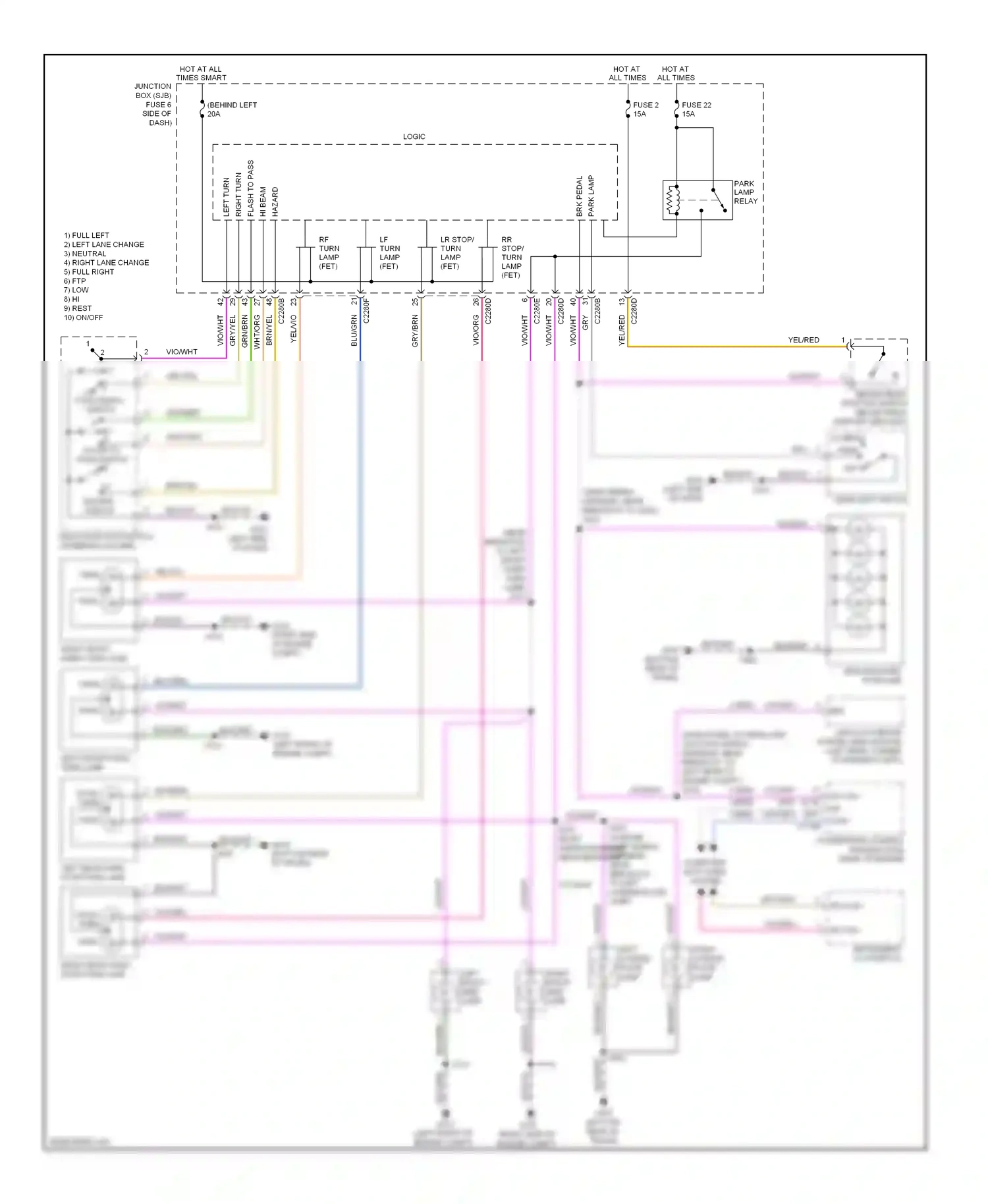 Wiring diagram brn/yel for Ford Focus II facelift (2007-2011) (4 of 28)