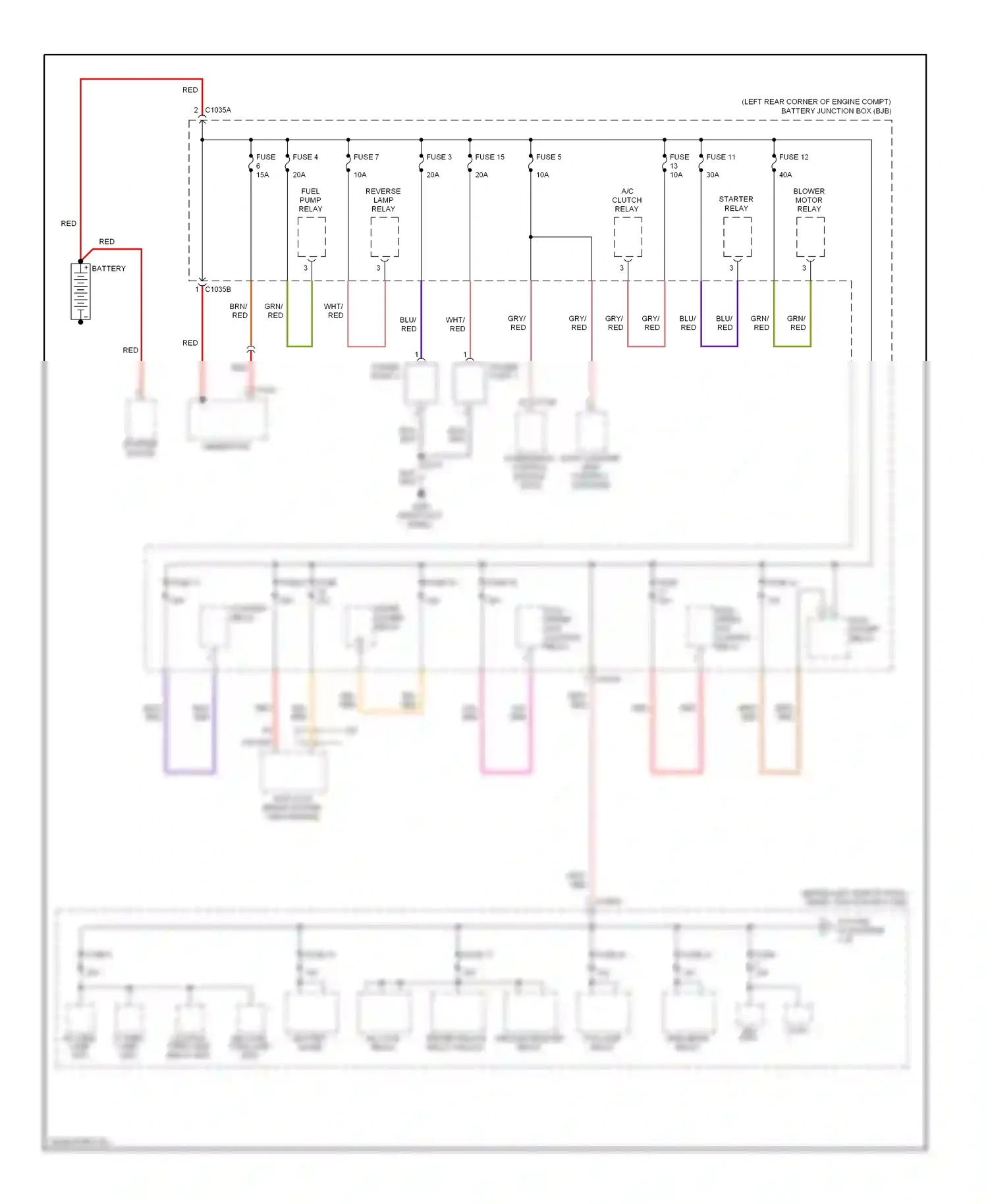 Ford Focus II facelift (2007-2011) generator wiring diagram  (1 of 1)