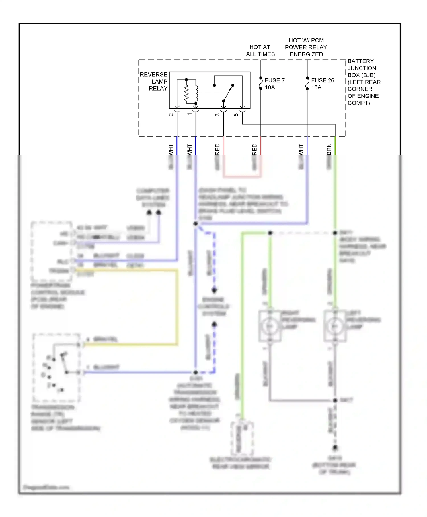 Wiring diagram grn/brn for Ford Focus II facelift (2007-2011) (1 of 10)