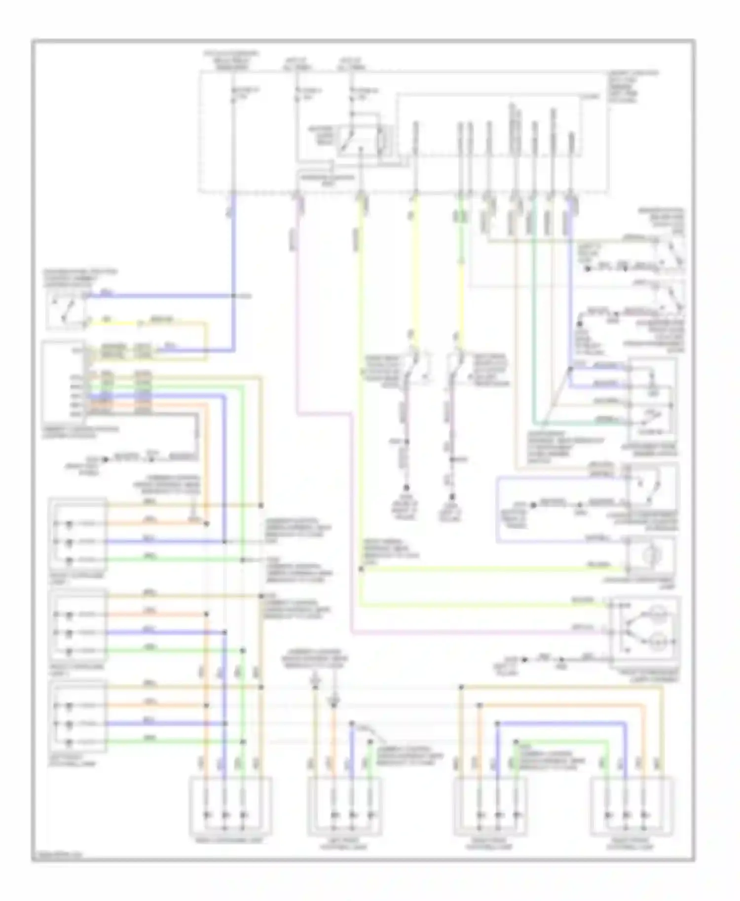 Wiring diagram hot w/ accessory delay relay energized for Ford Focus II facelift (2007-2011) (1 of 4)