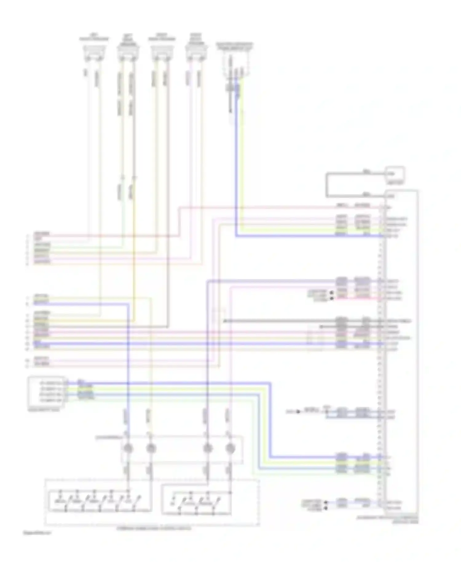 Wiring diagram left front speaker for Ford Focus II facelift (2007-2011) (2 of 2)