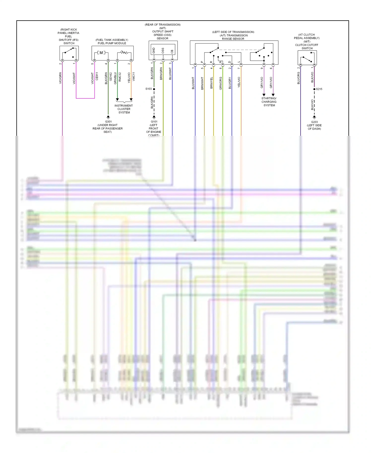 Ford Focus II facelift (2007-2011) pca wiring diagram  (2 of 2)