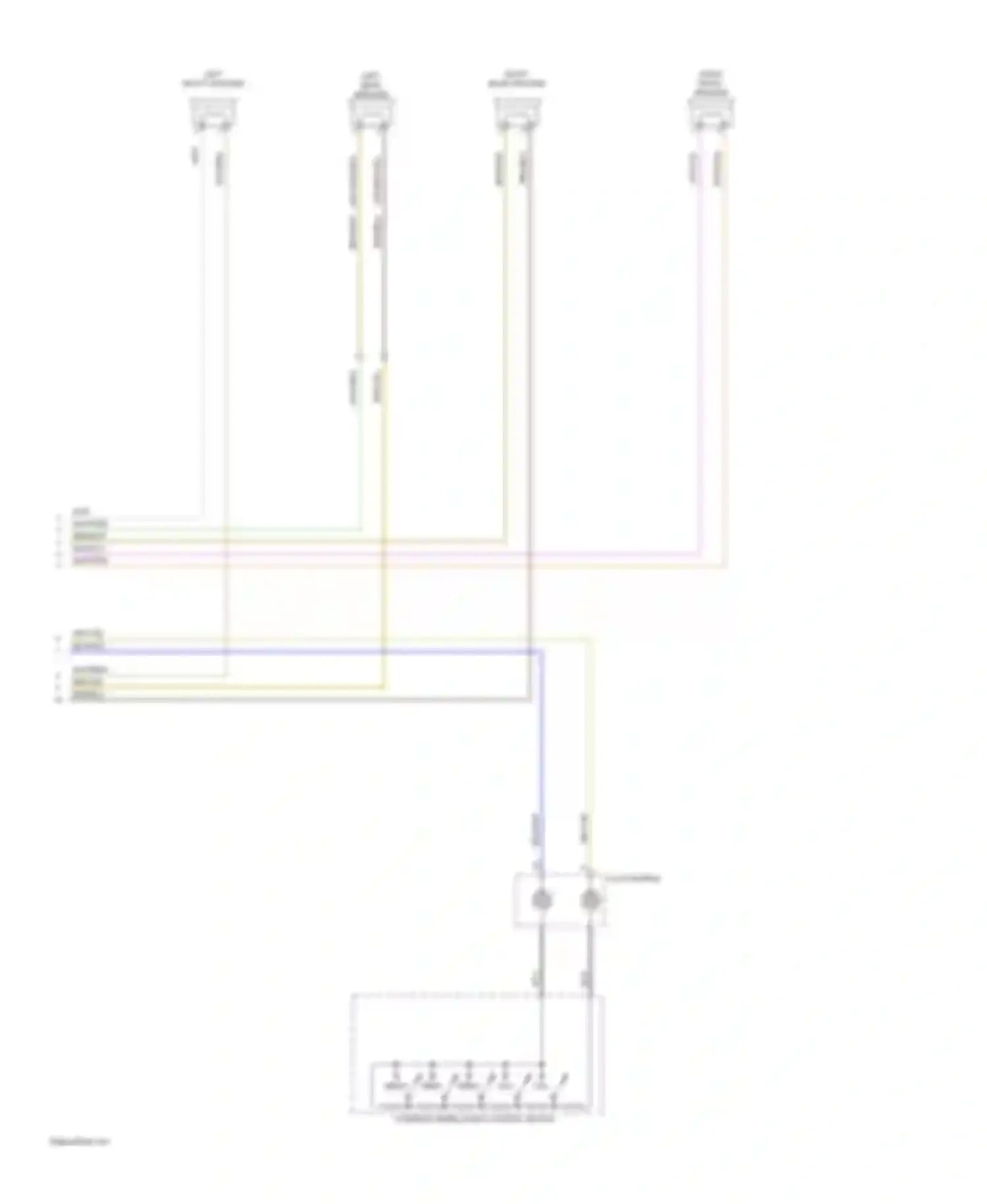 Wiring diagram right front speaker for Ford Focus II facelift (2007-2011) (2 of 3)