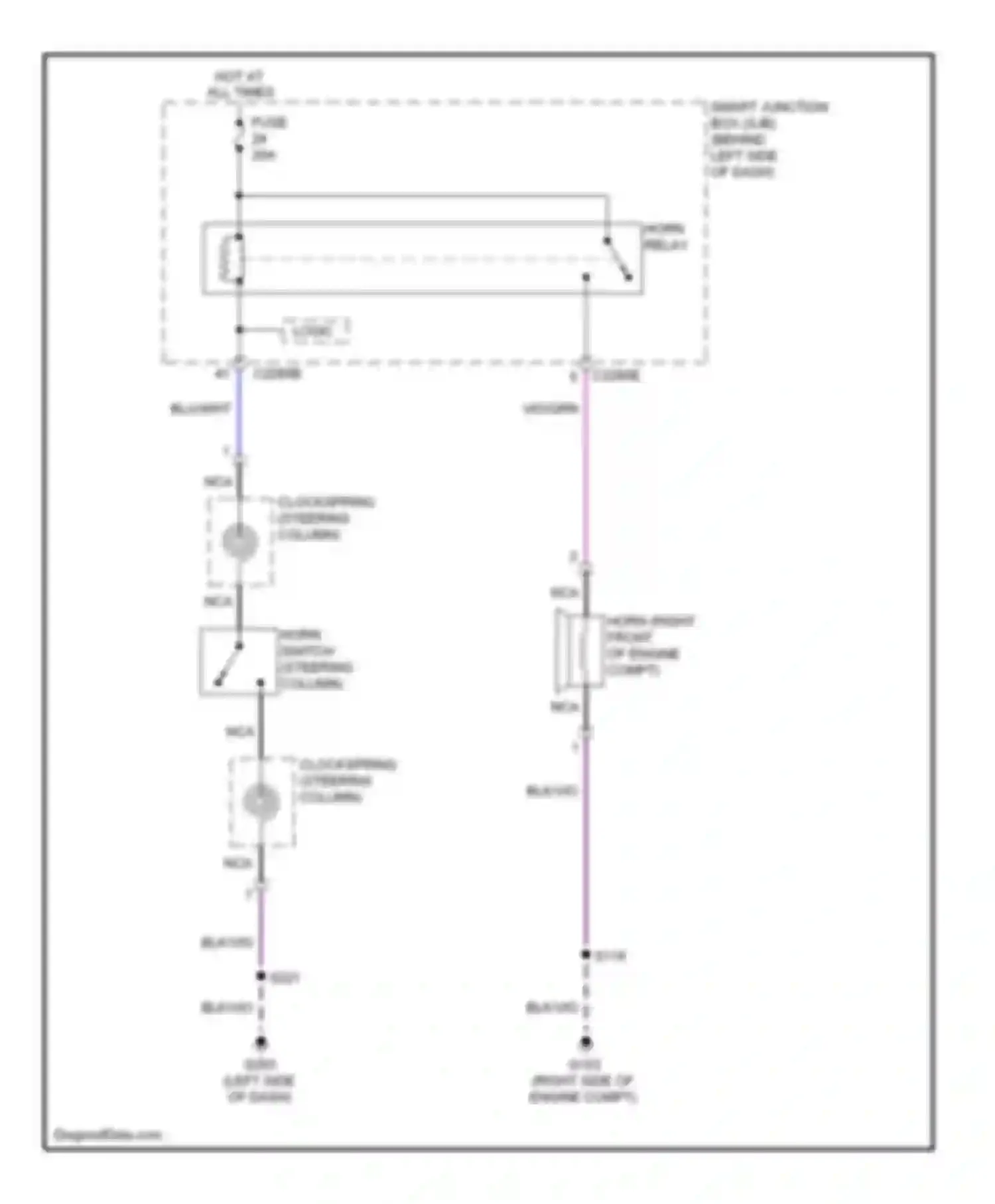 Wiring diagram steering column) for Ford Focus II facelift (2007-2011) (1 of 1)