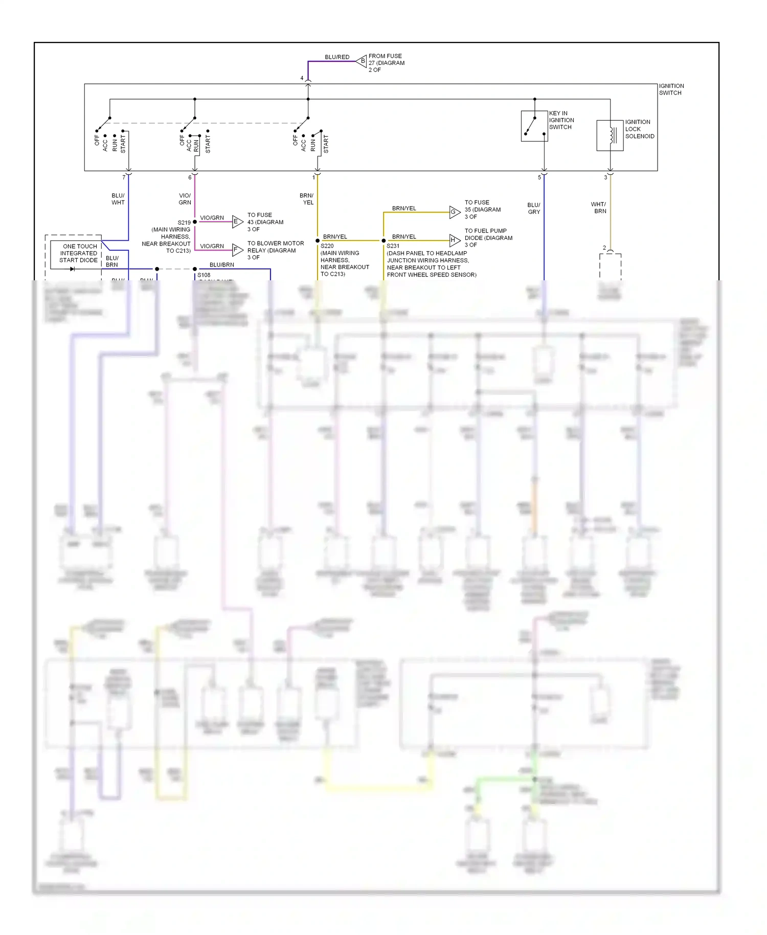 Wiring diagram vio/grn for Ford Focus II facelift (2007-2011) (12 of 20)