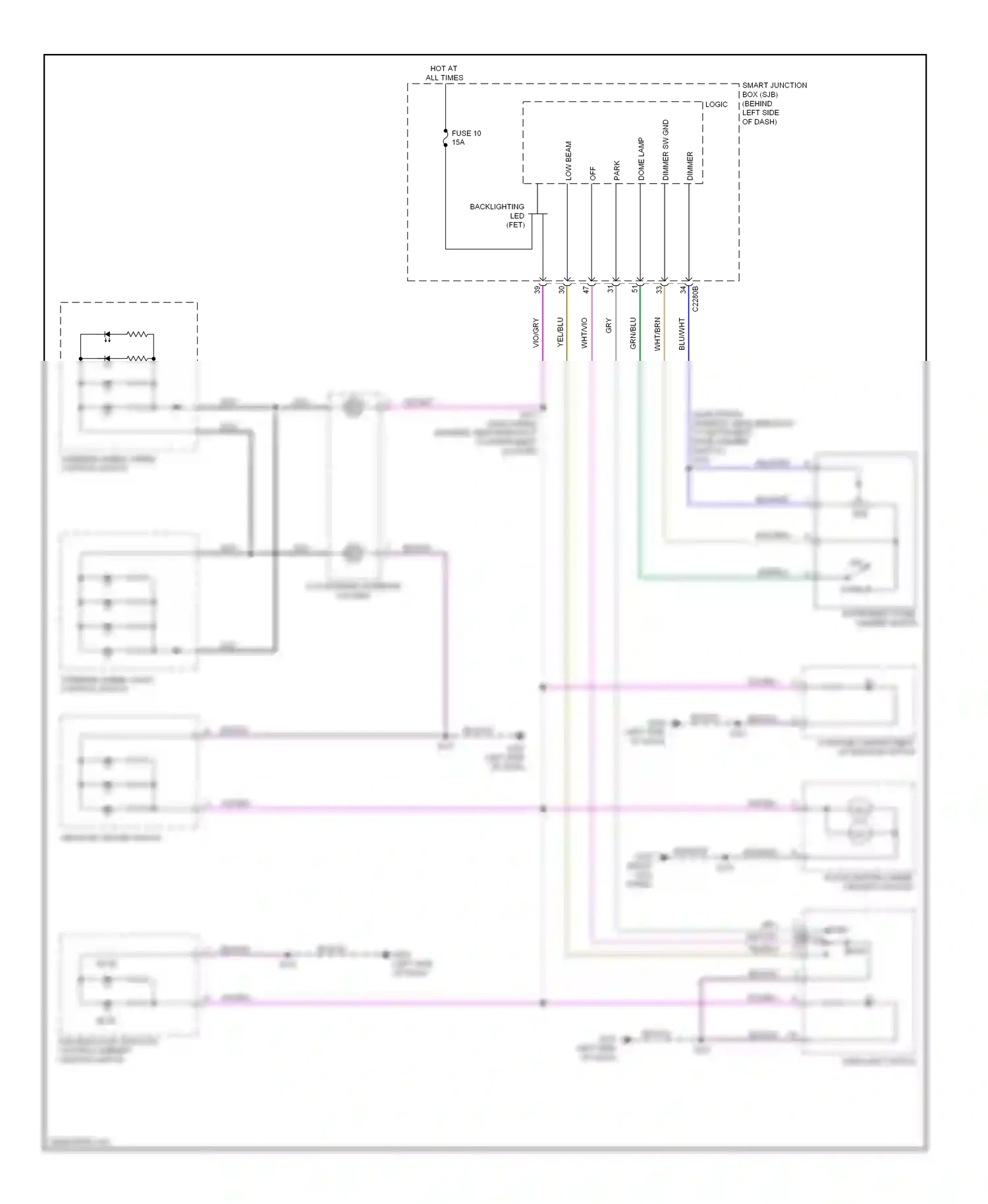 Wiring diagram wht/brn for Ford Focus II facelift (2007-2011) (5 of 14)
