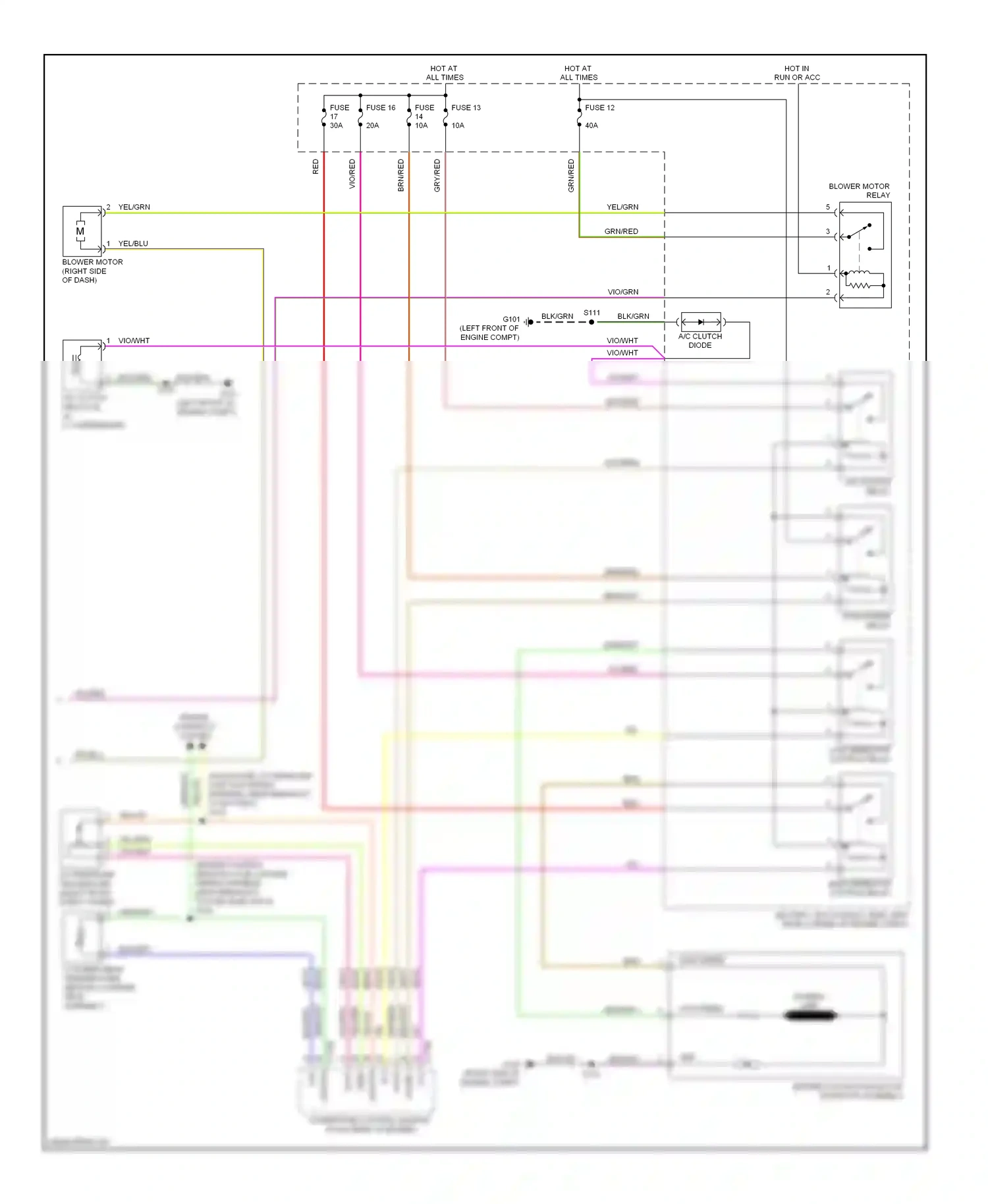 Wiring diagram yel/grn for Ford Focus II facelift (2007-2011) (4 of 10)