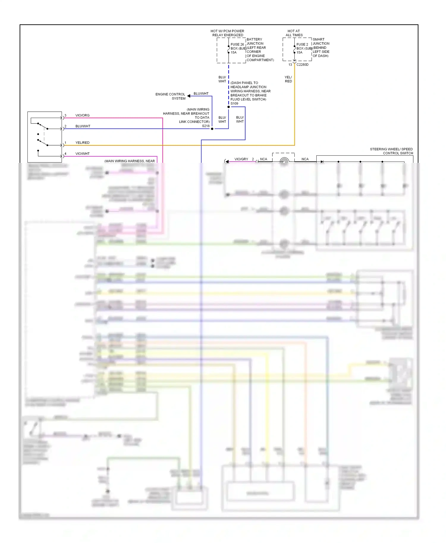 Wiring diagram yel/red for Ford Focus II facelift (2007-2011) (5 of 8)