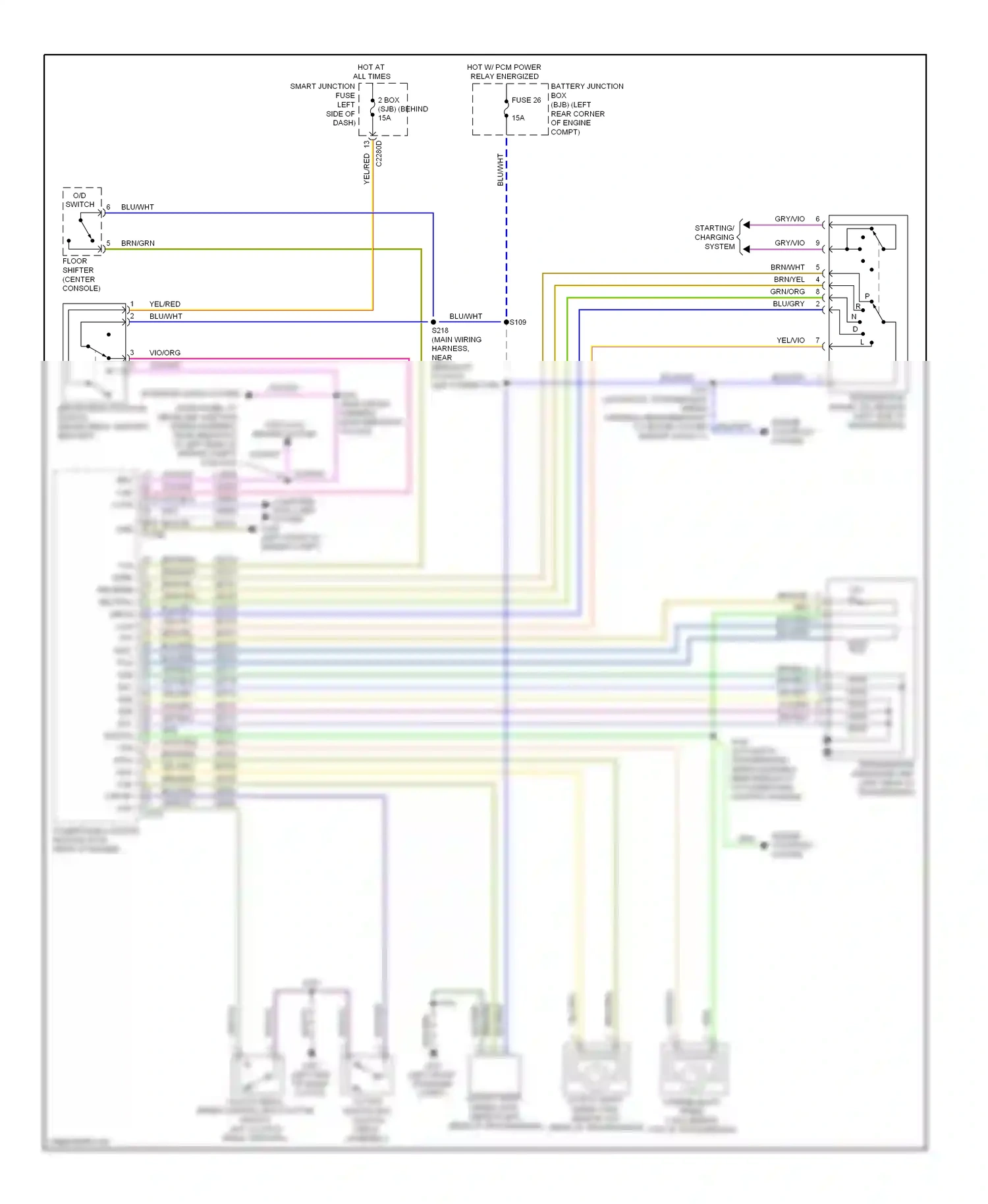 Wiring diagram yel/vio for Ford Focus II facelift (2007-2011) (23 of 23)