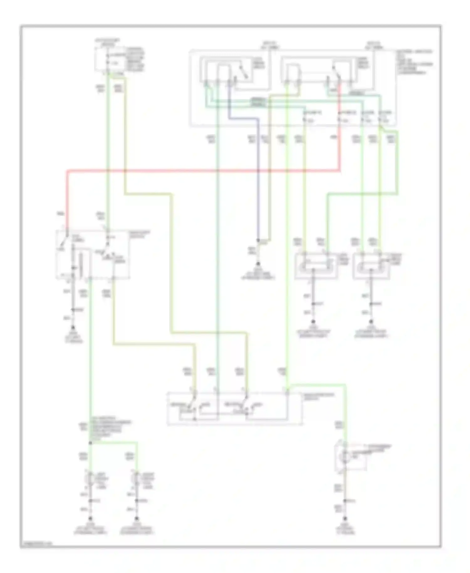 Focus Ford II (2005-2008): Headlights circuit, early production without drl