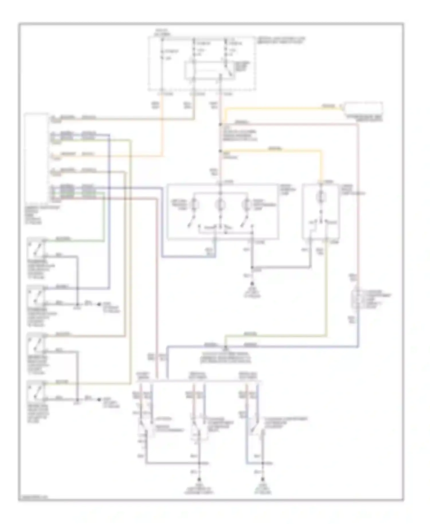 Focus Ford II (2005-2008): Courtesy lamps circuit